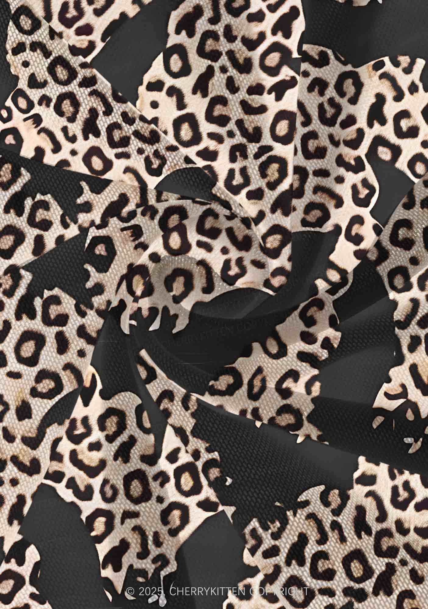 Bat Leopard Y2K Print Mini Layered Skirt Cherrykitten - Image 4