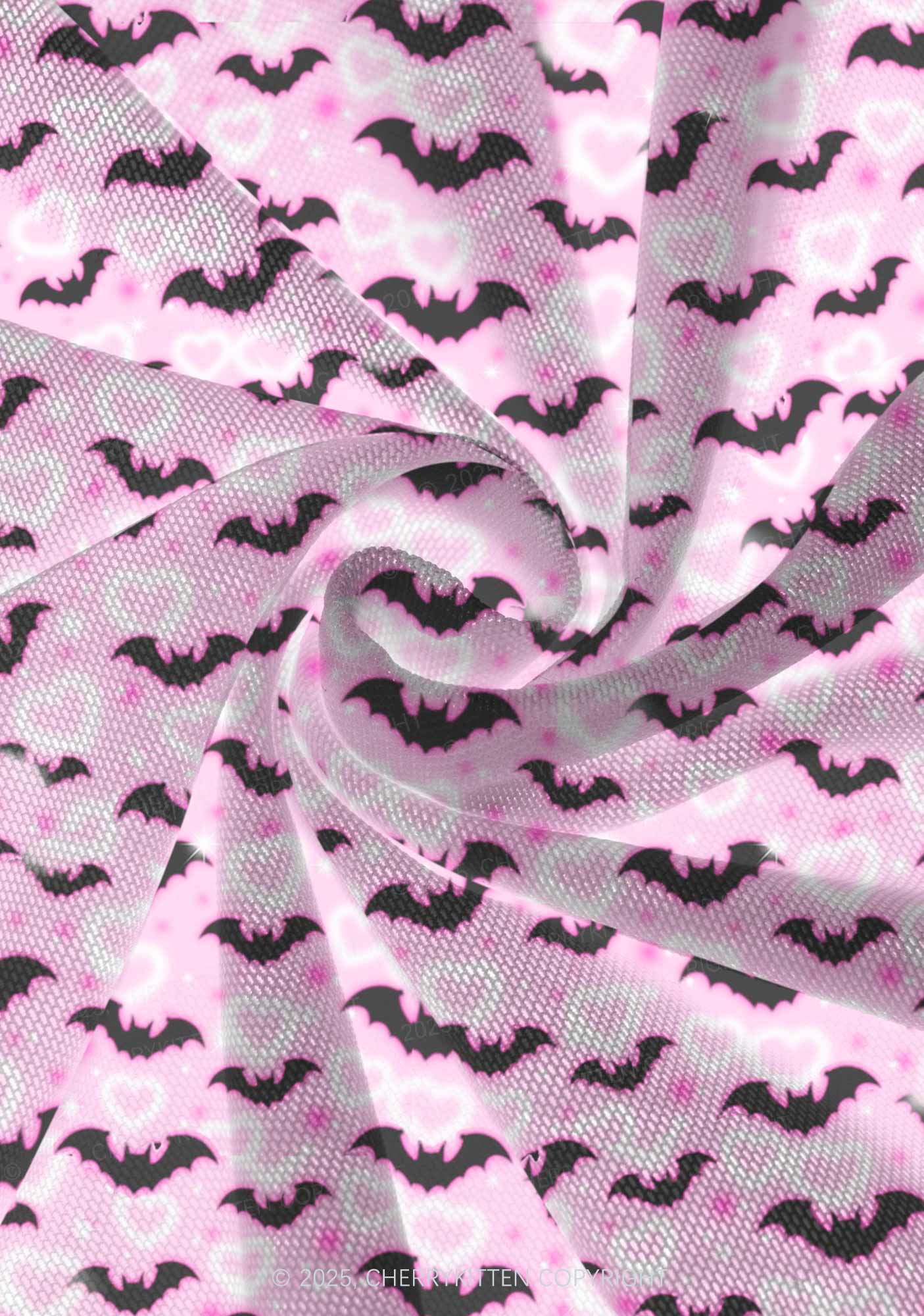 Bat Princess Valentine's Day Y2K Print Mini Layered Skirt Cherrykitten - Image 3