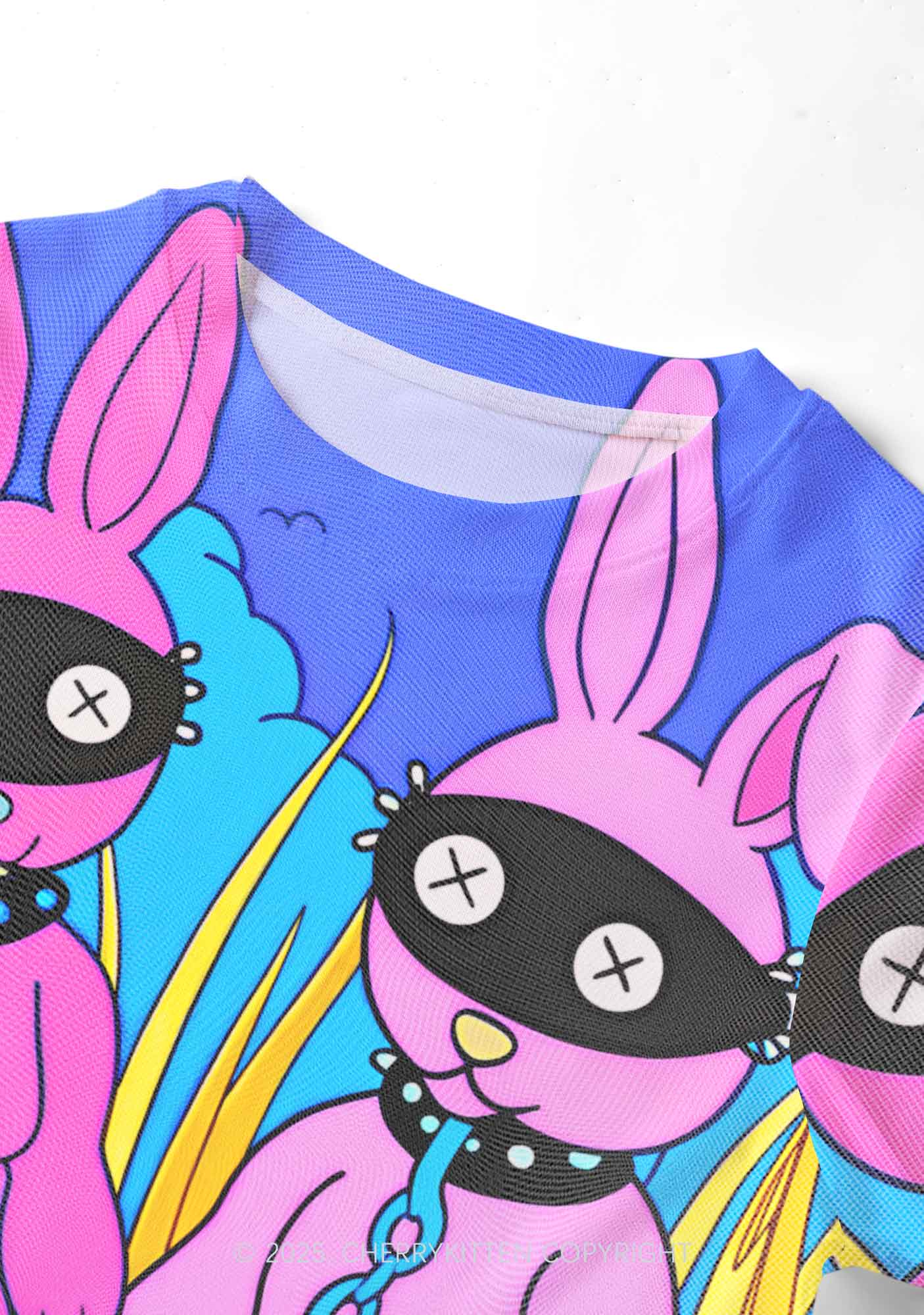 BDSM Bunny Y2K Mesh Crop Top Cherrykitten - Image 3