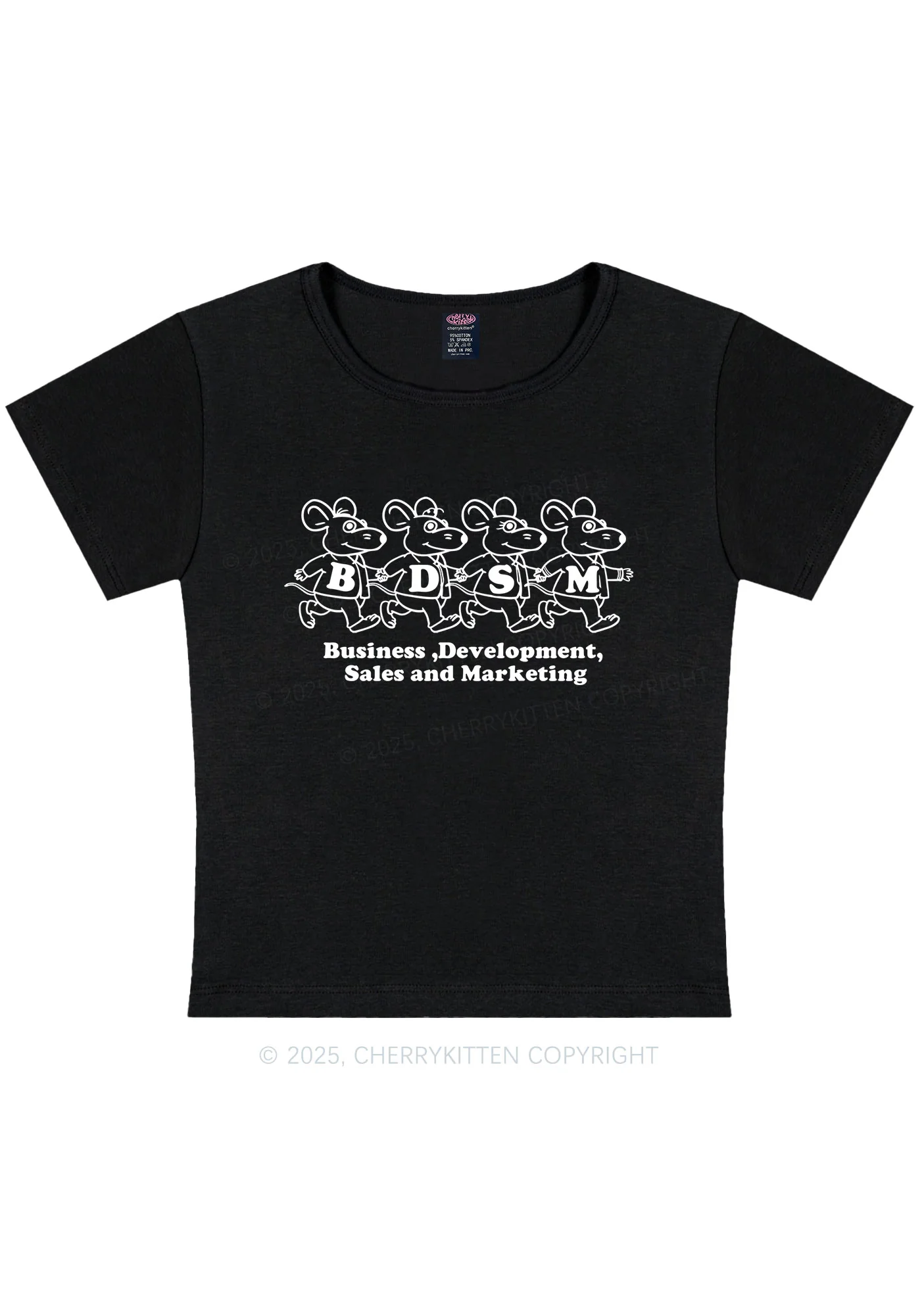 BDSM Rats Y2K Baby Tee Cherrykitten - Image 4