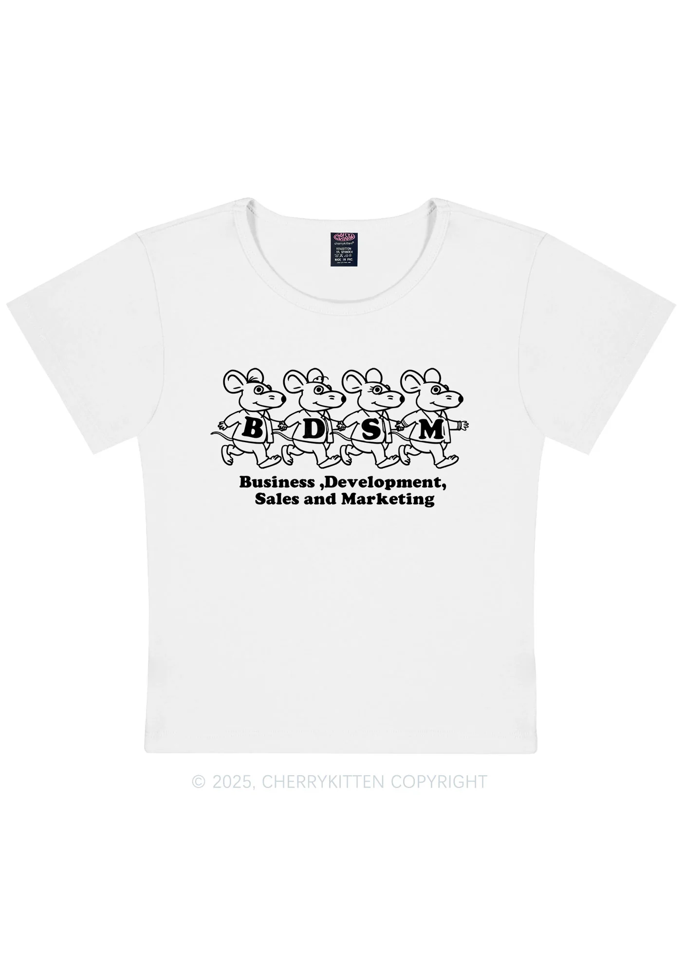 BDSM Rats Y2K Baby Tee Cherrykitten - Image 5