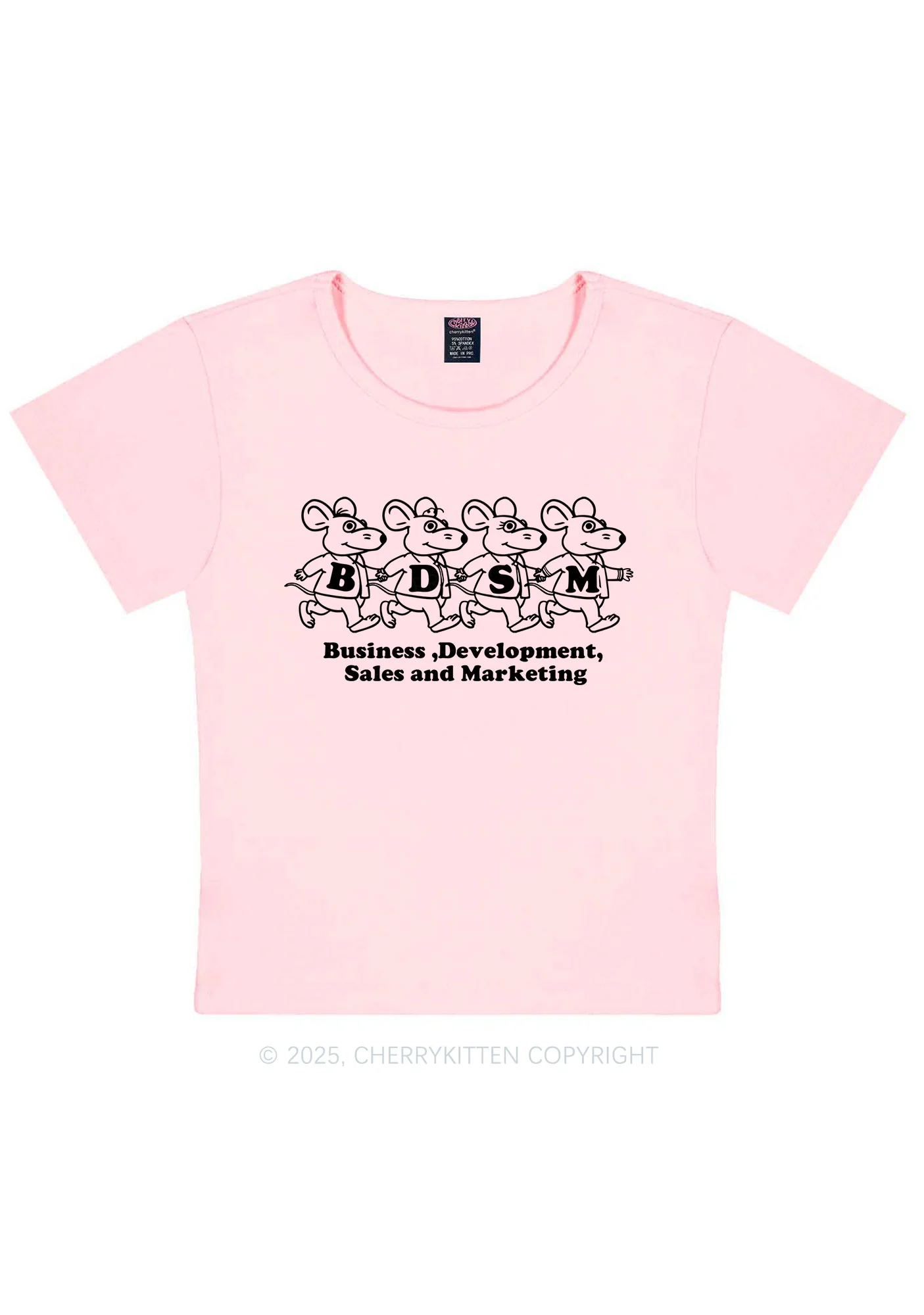 BDSM Rats Y2K Baby Tee Cherrykitten - Image 8