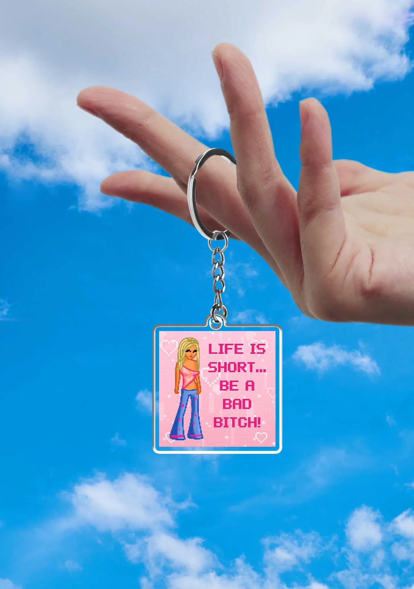 Be A Bad Bxxch 1Pc Y2K Keychain Cherrykitten - Image 2