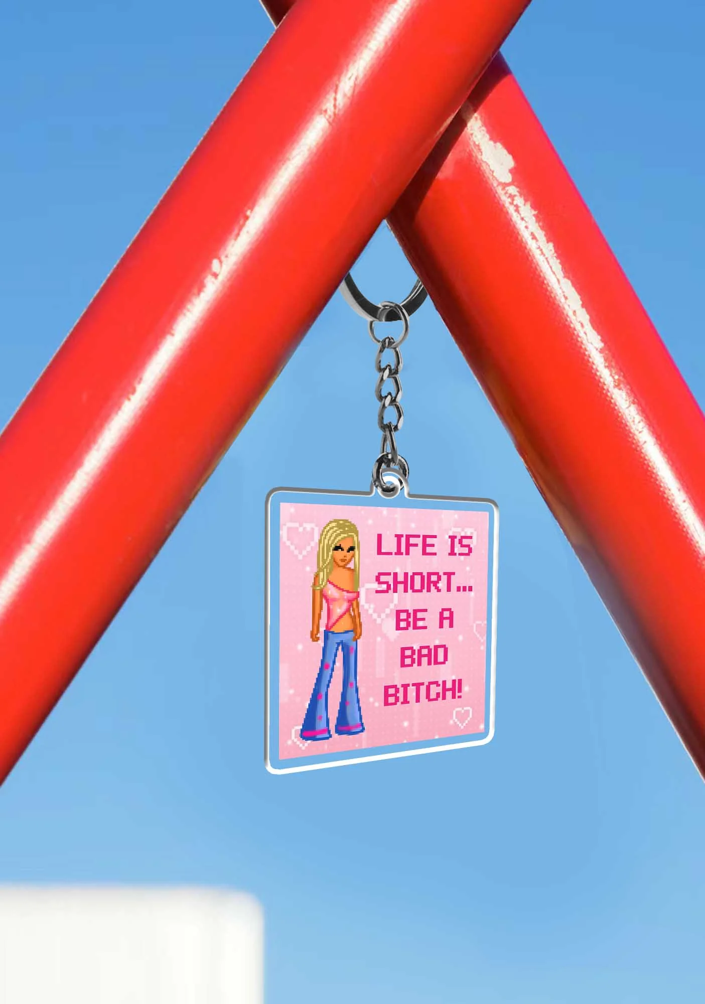 Be A Bad Bxxch 1Pc Y2K Keychain Cherrykitten - Image 3