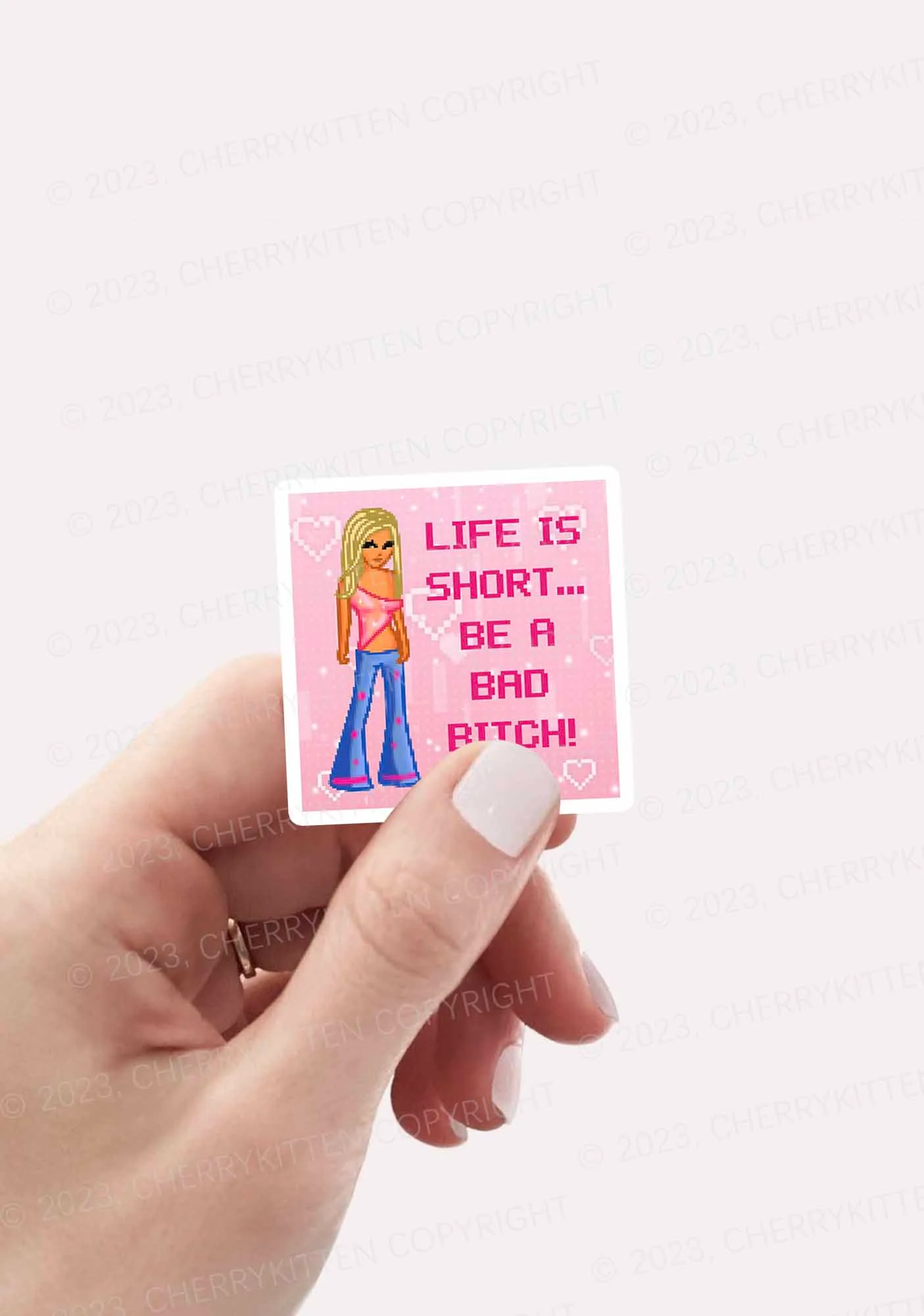 Be A Bad Bxxch 1Pc Y2K Sticker Cherrykitten - Image 2