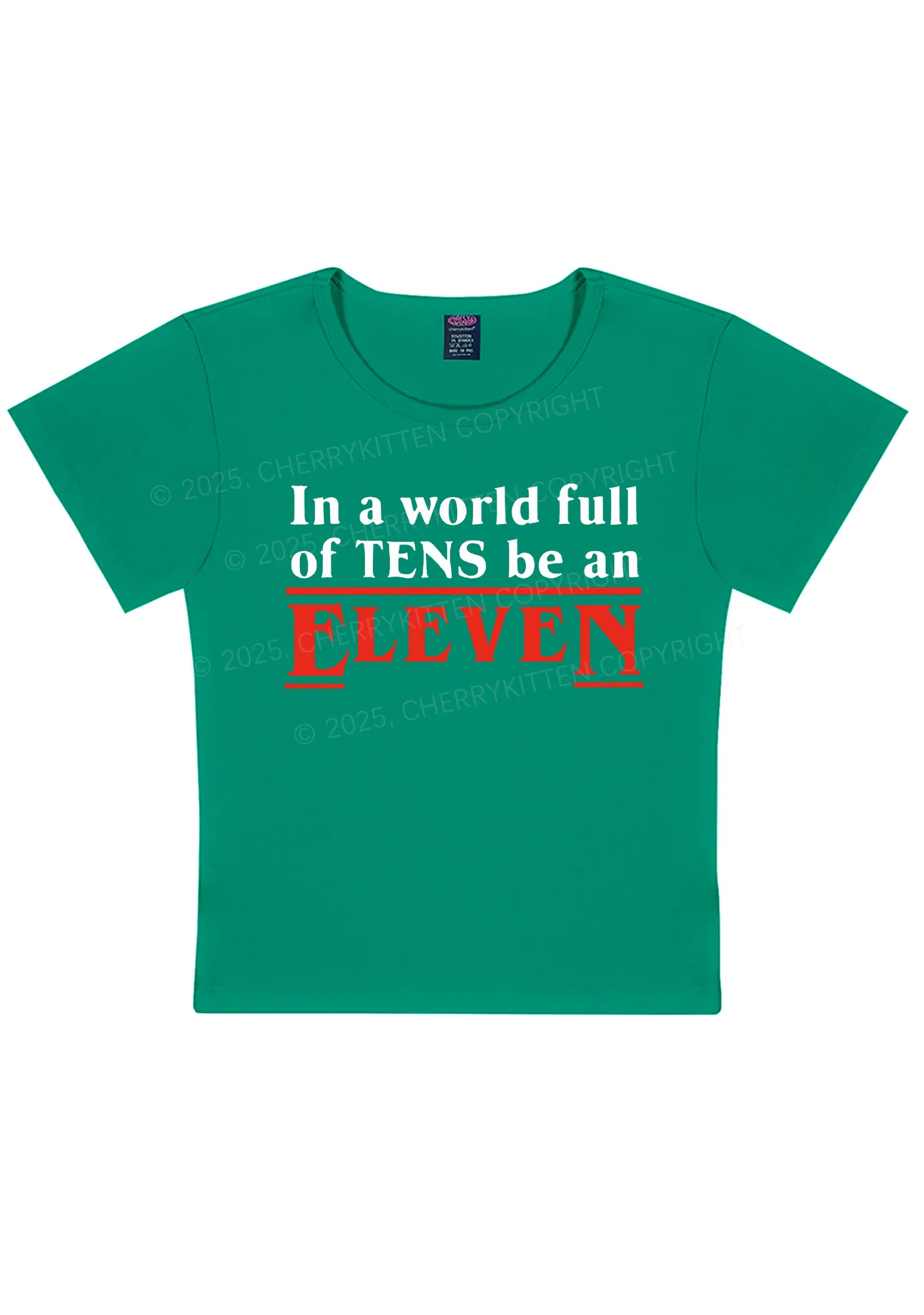 Be An Eleven Y2K Baby Tee Cherrykitten - Image 10