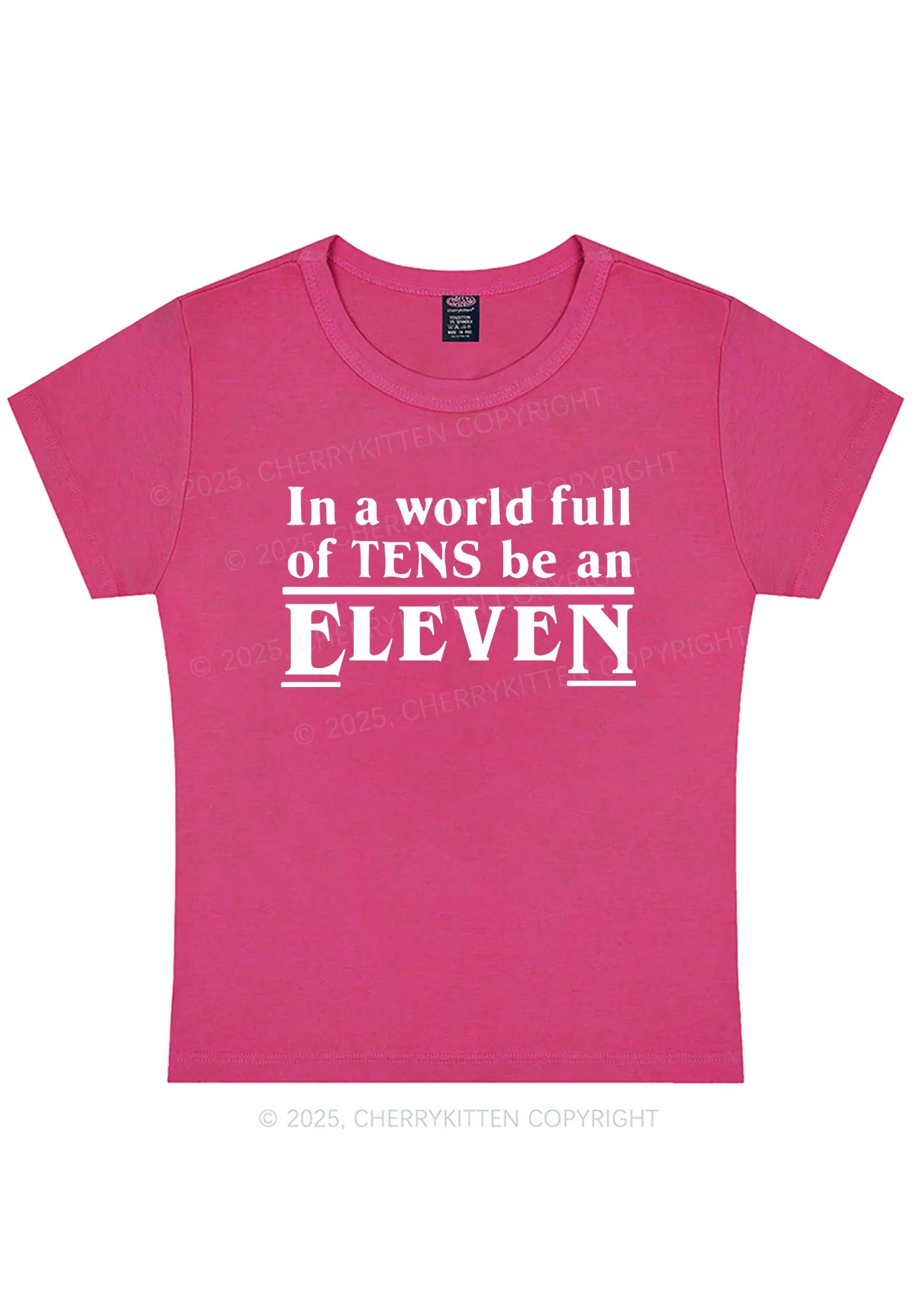 Be An Eleven Y2K Baby Tee Cherrykitten - Image 4