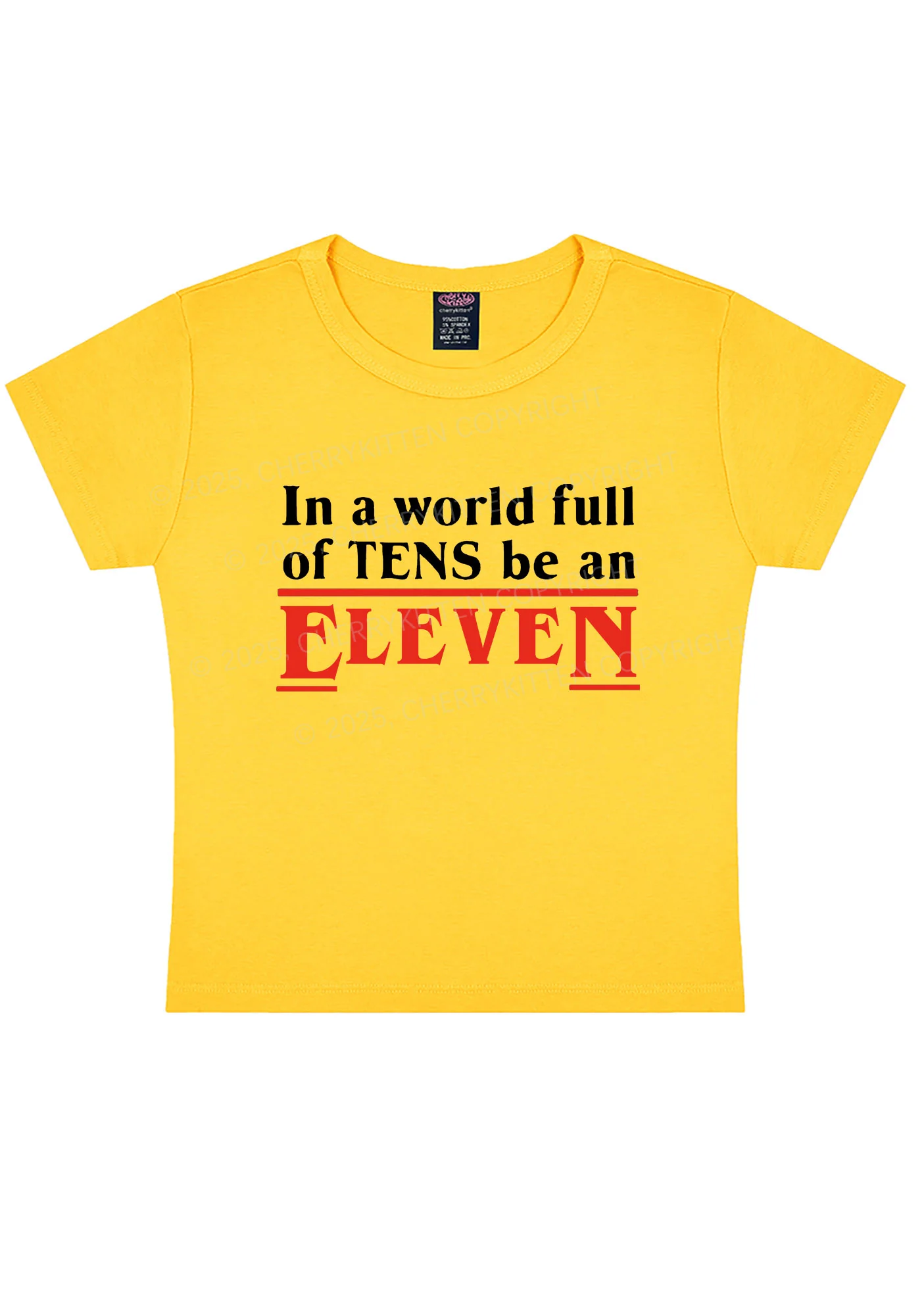 Be An Eleven Y2K Baby Tee Cherrykitten - Image 6