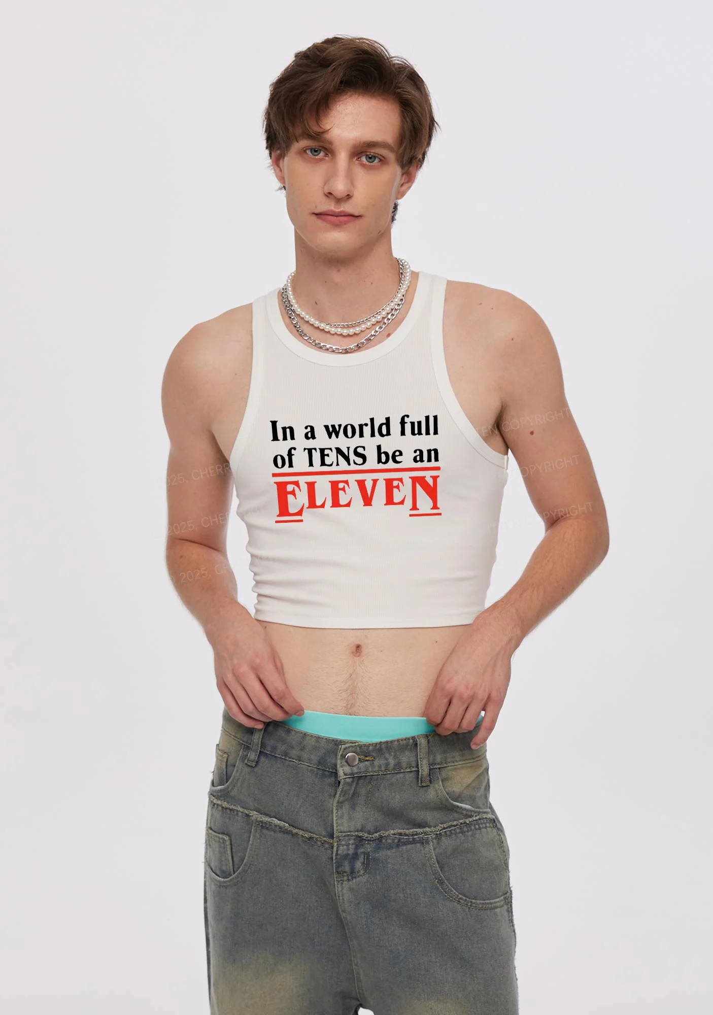 Be An Eleven Y2K Crop Tank Top Cherrykitten - Image 2