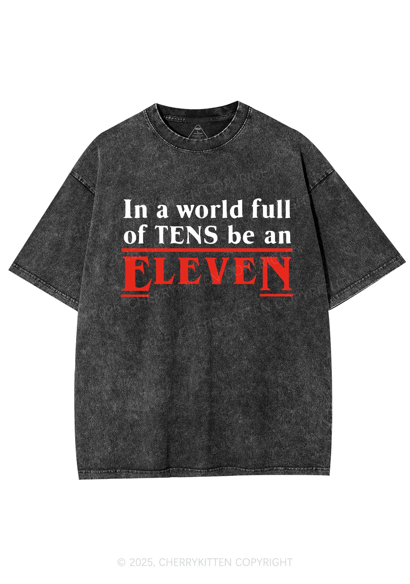 Be An Eleven Y2K Shirts Washed Tee Cherrykitten - Image 3