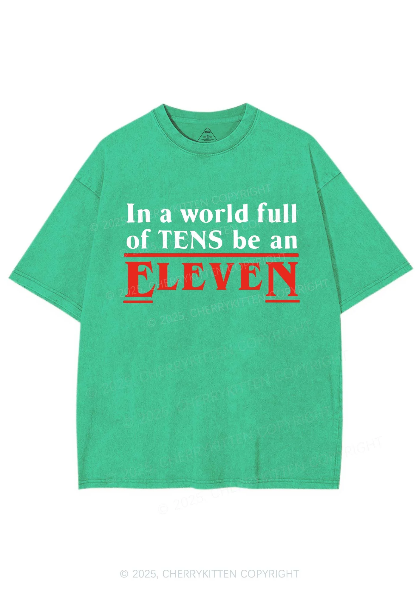 Be An Eleven Y2K Shirts Washed Tee Cherrykitten - Image 6