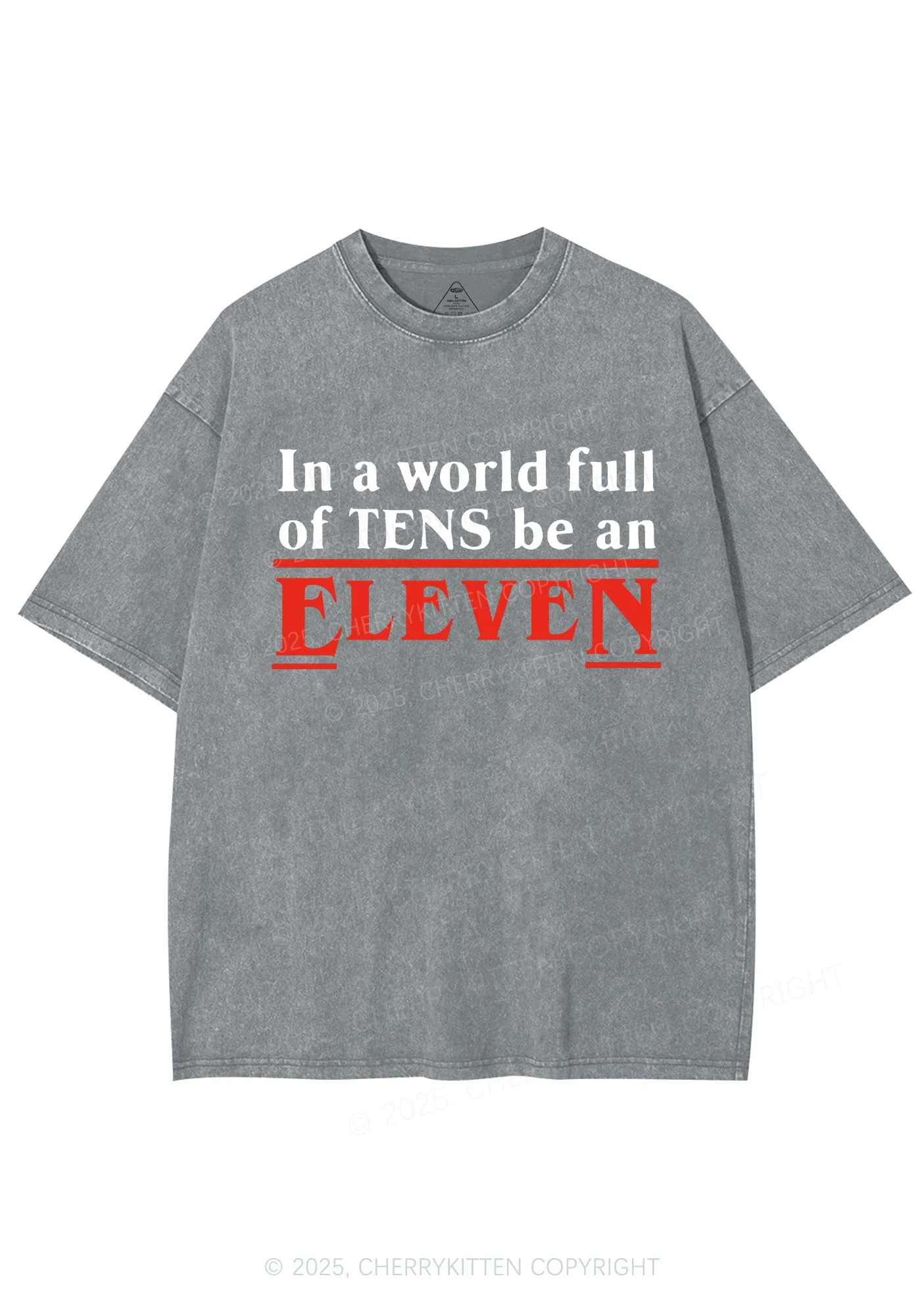 Be An Eleven Y2K Shirts Washed Tee Cherrykitten - Image 7