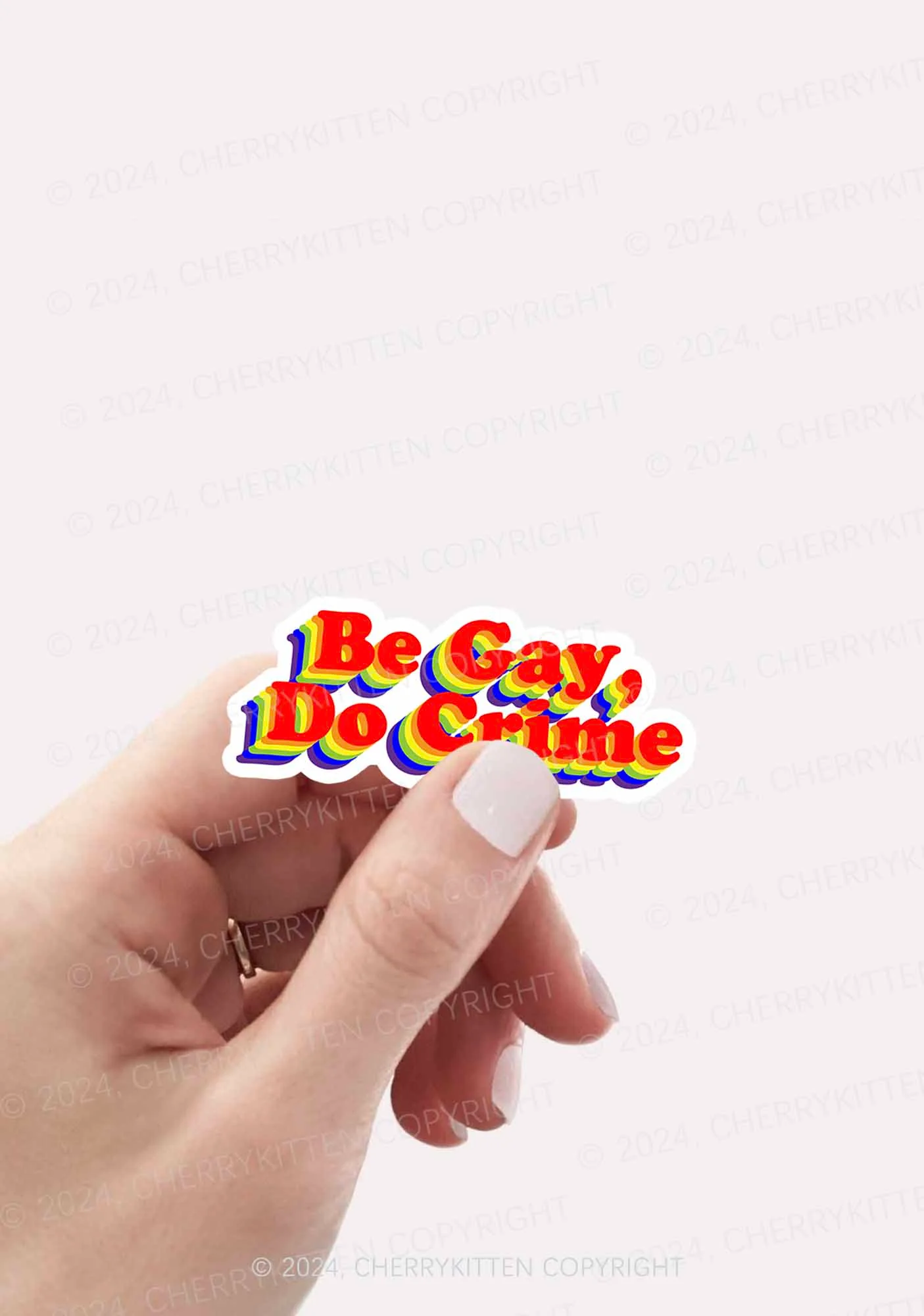 Be Gay Do Crxme 1Pc Y2K Sticker Cherrykitten - Image 2