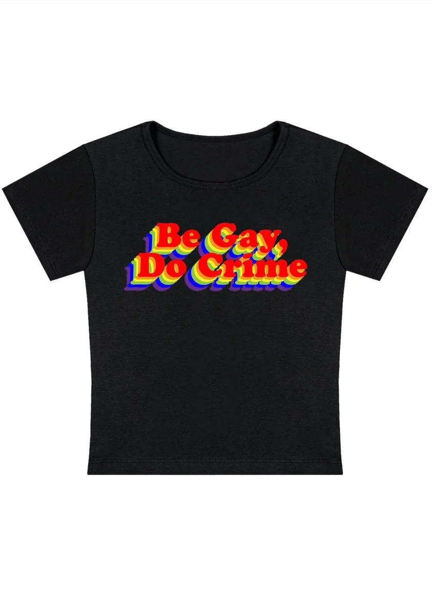 Be Gay Do Crxme Y2k Baby Tee - Image 4