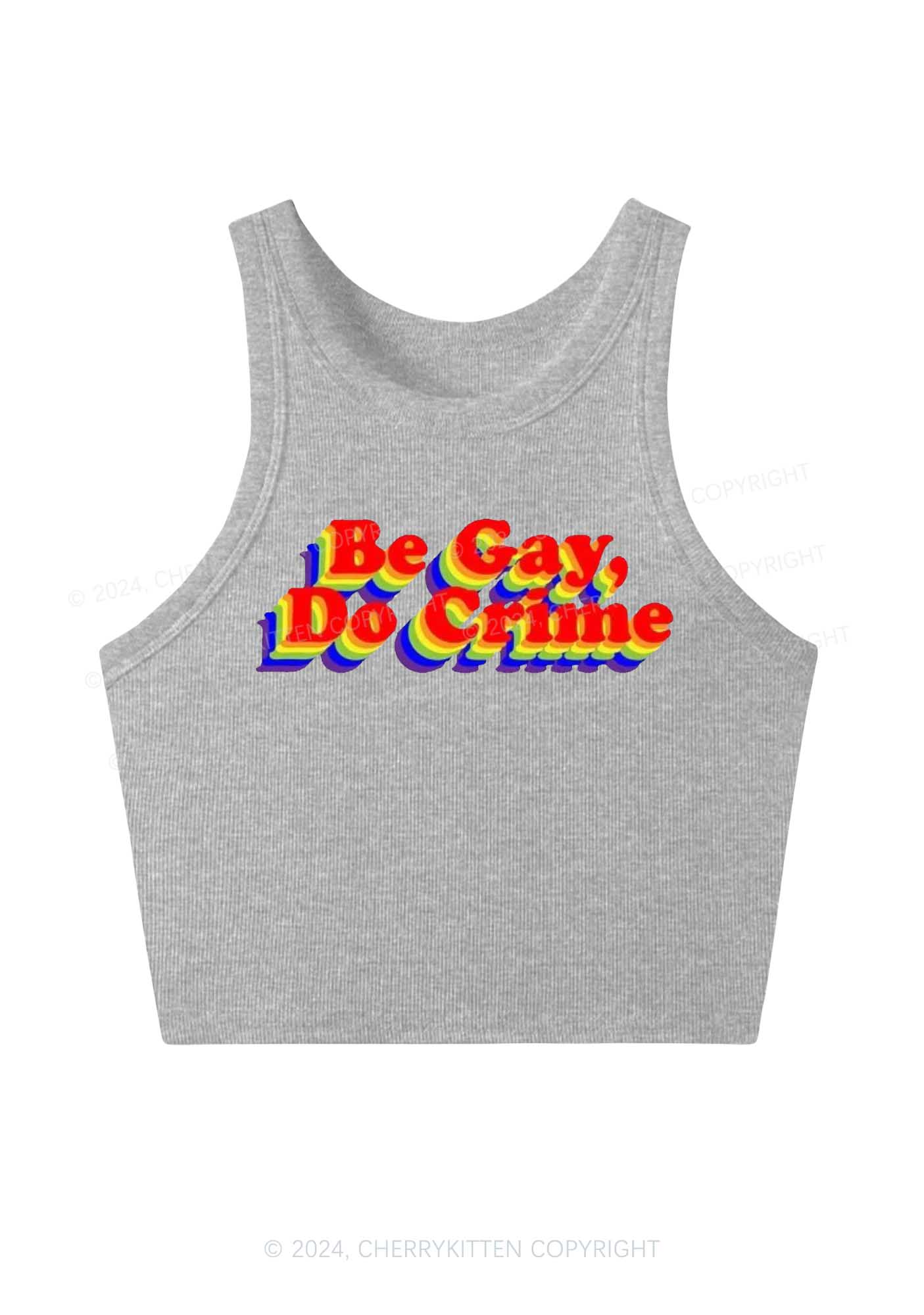 Be Gay Do Crxme Y2K Crop Tank Top Cherrykitten - Image 3
