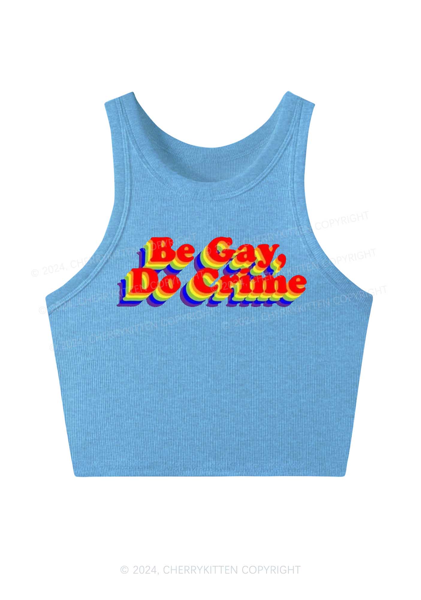 Be Gay Do Crxme Y2K Crop Tank Top Cherrykitten - Image 4