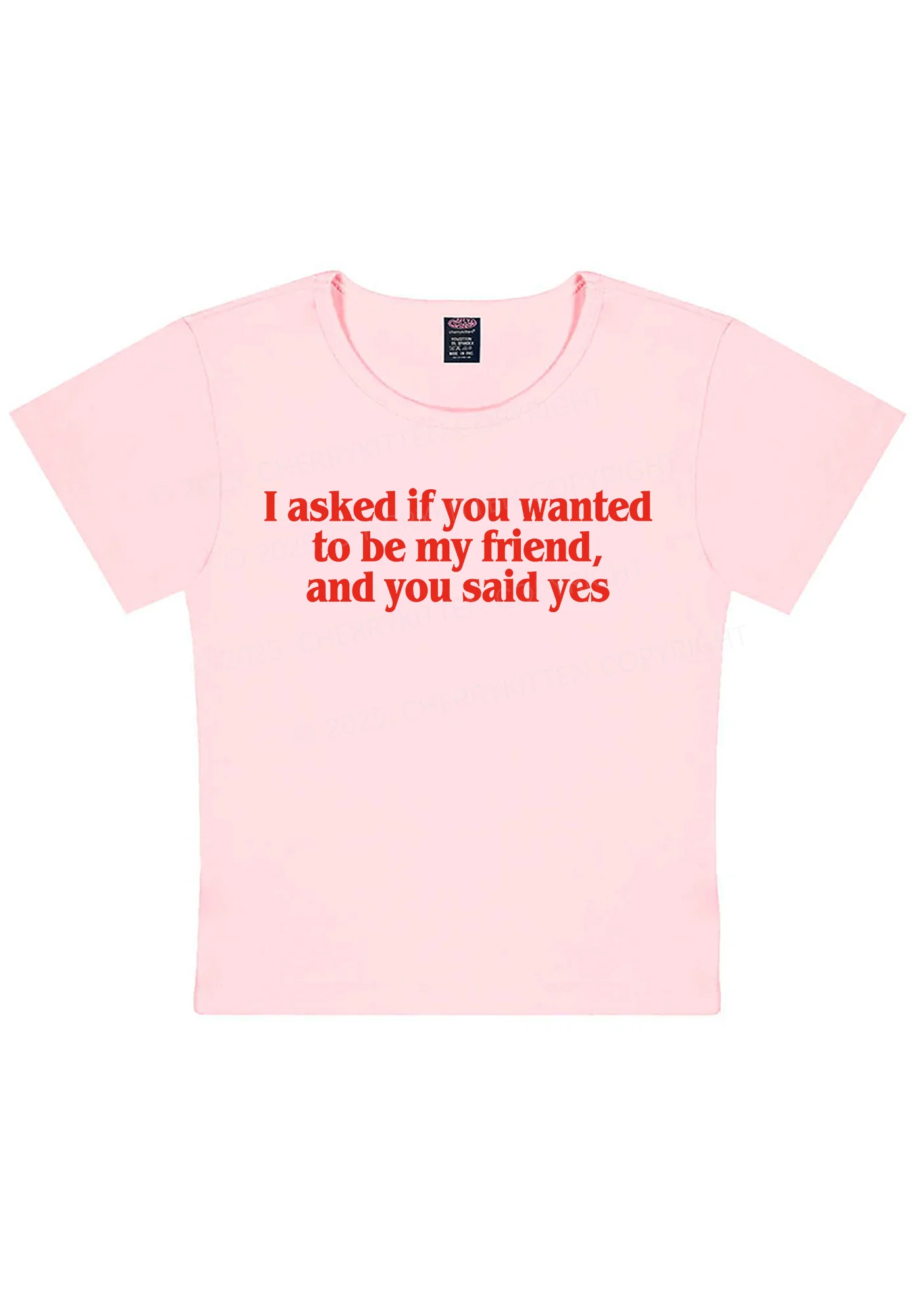 Be My Friend Y2K Baby Tee Cherrykitten - Image 11