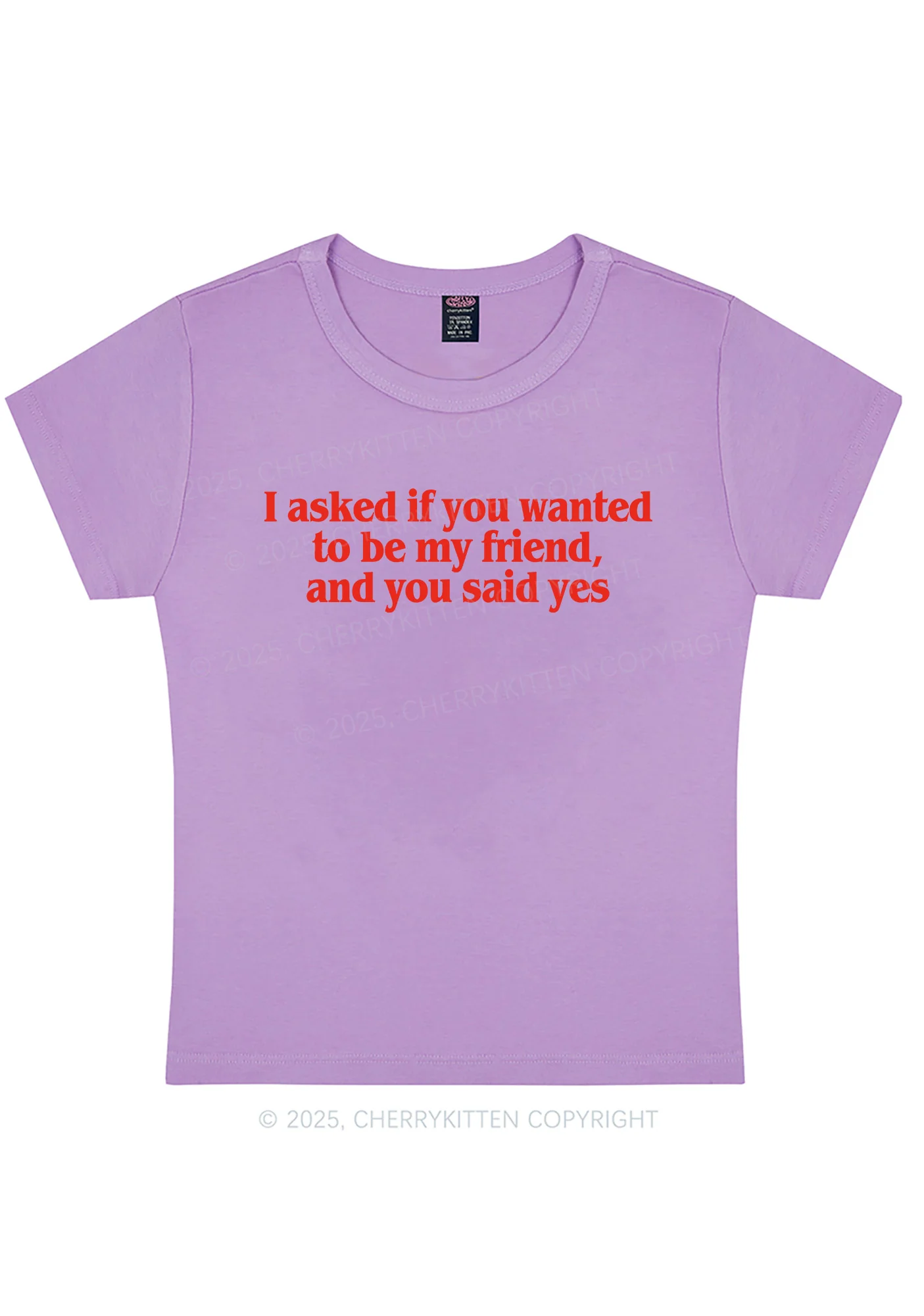 Be My Friend Y2K Baby Tee Cherrykitten - Image 6