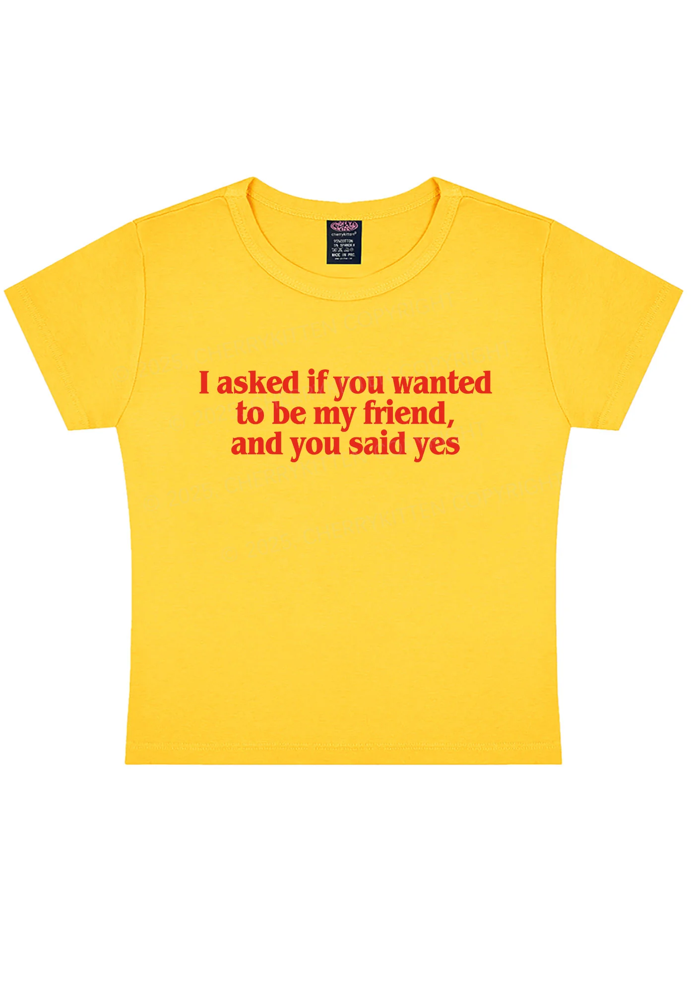 Be My Friend Y2K Baby Tee Cherrykitten - Image 7