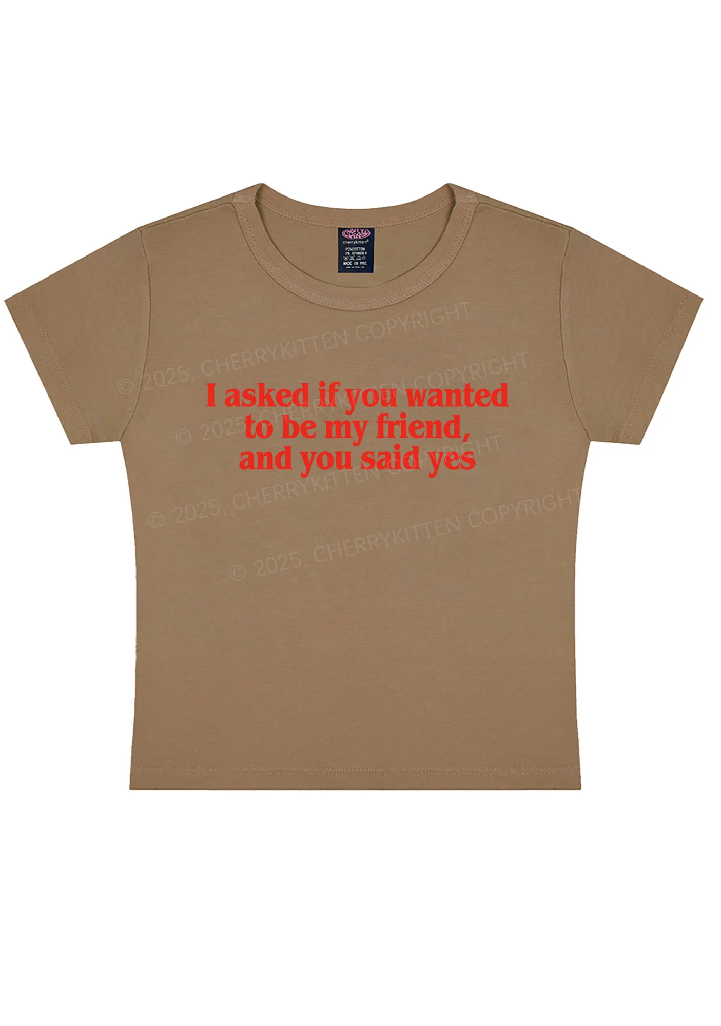Be My Friend Y2K Baby Tee Cherrykitten - Image 9