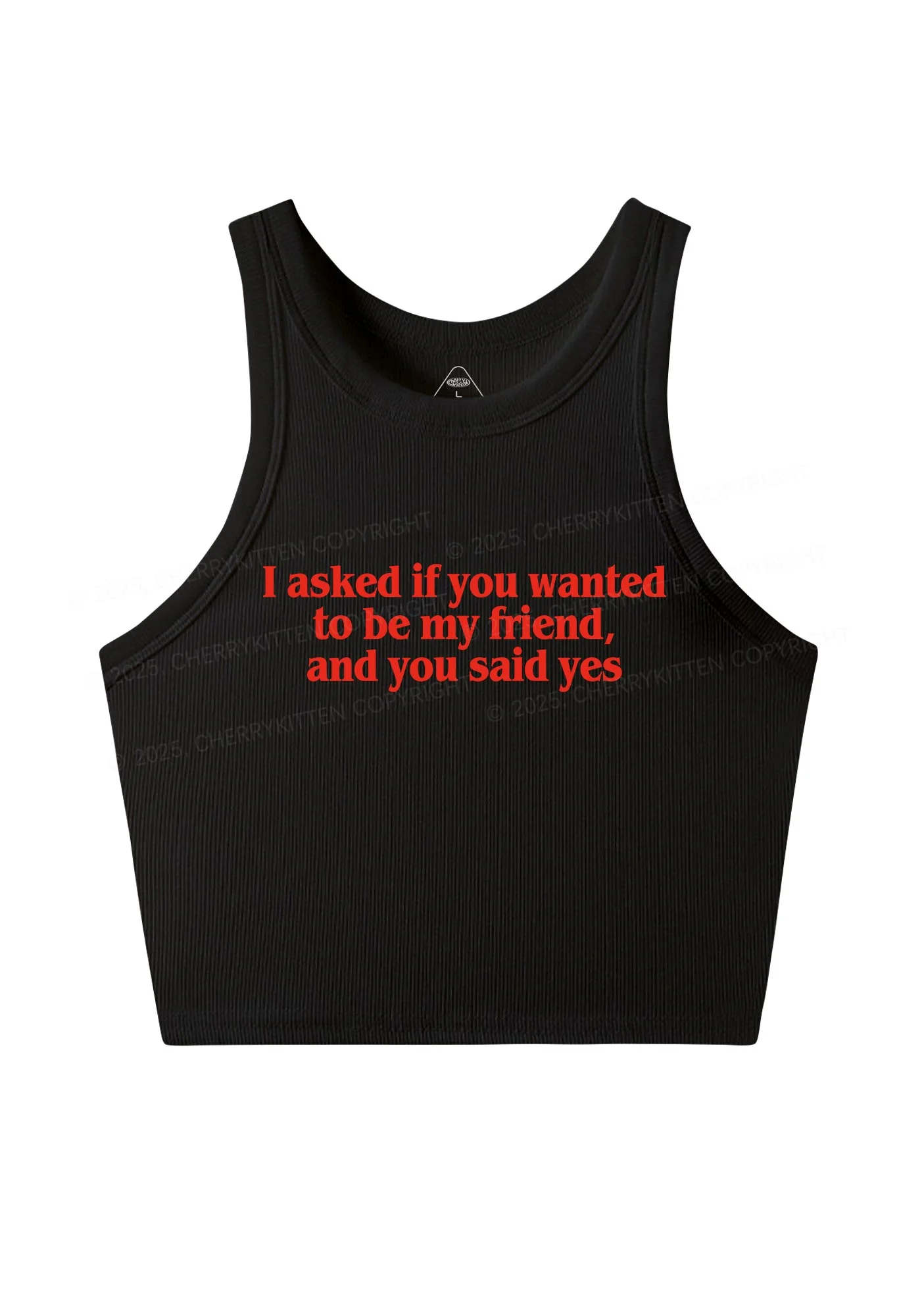 Be My Friend Y2K Crop Tank Top Cherrykitten - Image 3