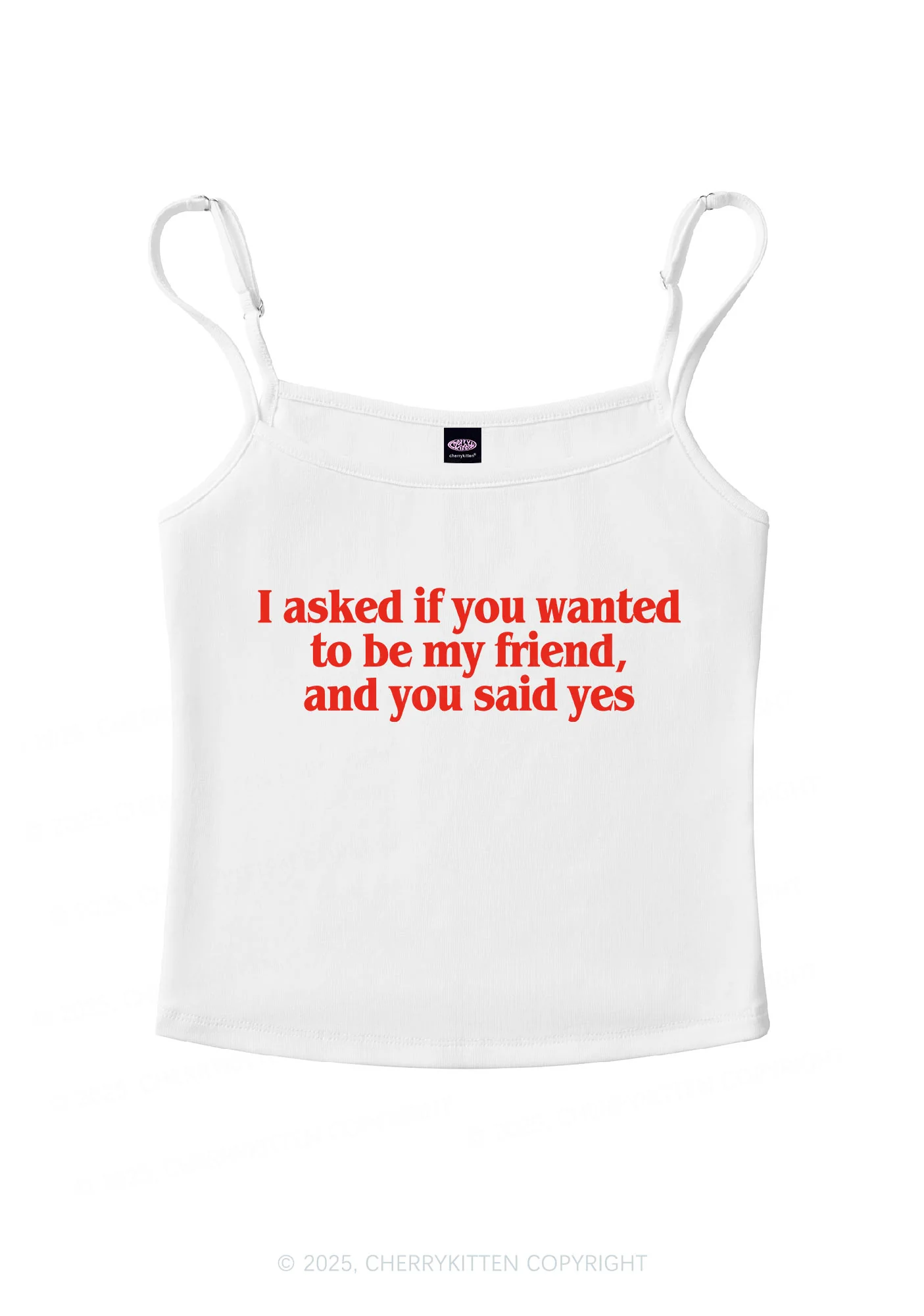 Be My Friend Y2K Spaghetti Strap Cami Cherrykitten - Image 3