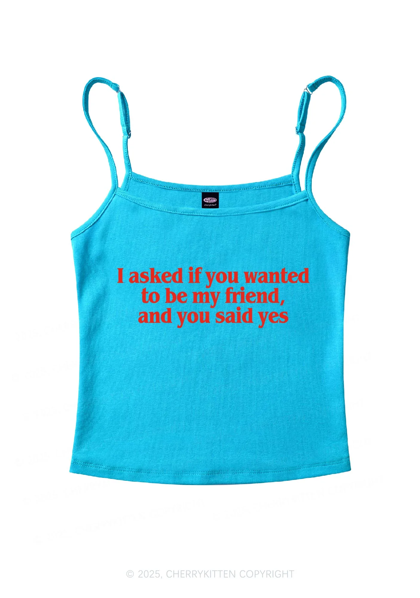 Be My Friend Y2K Spaghetti Strap Cami Cherrykitten - Image 5