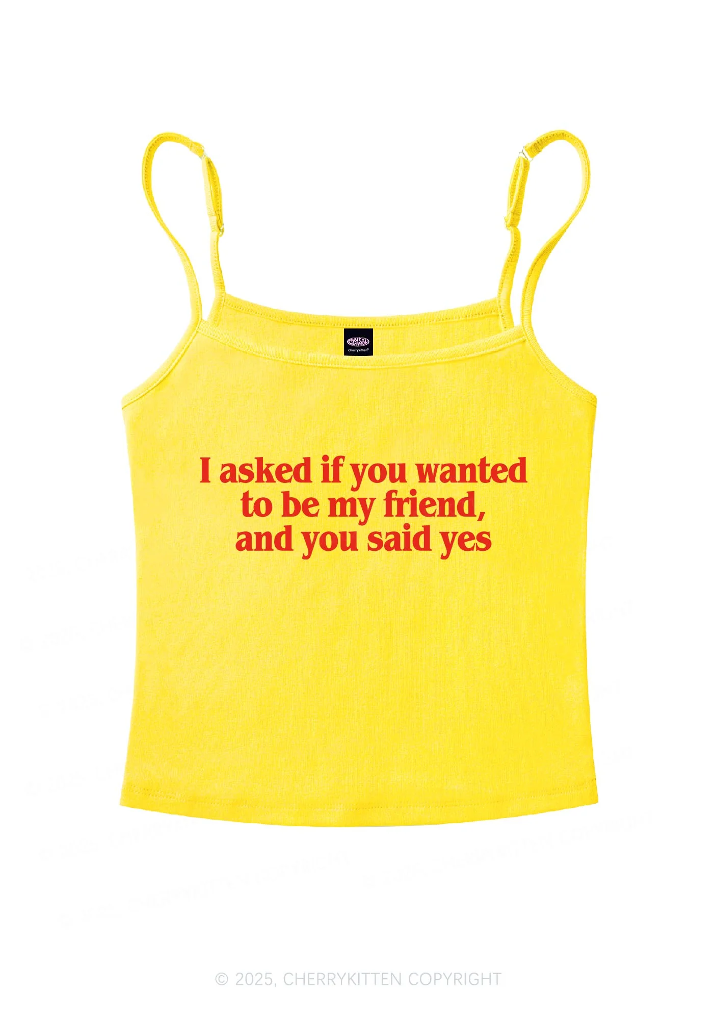 Be My Friend Y2K Spaghetti Strap Cami Cherrykitten - Image 6