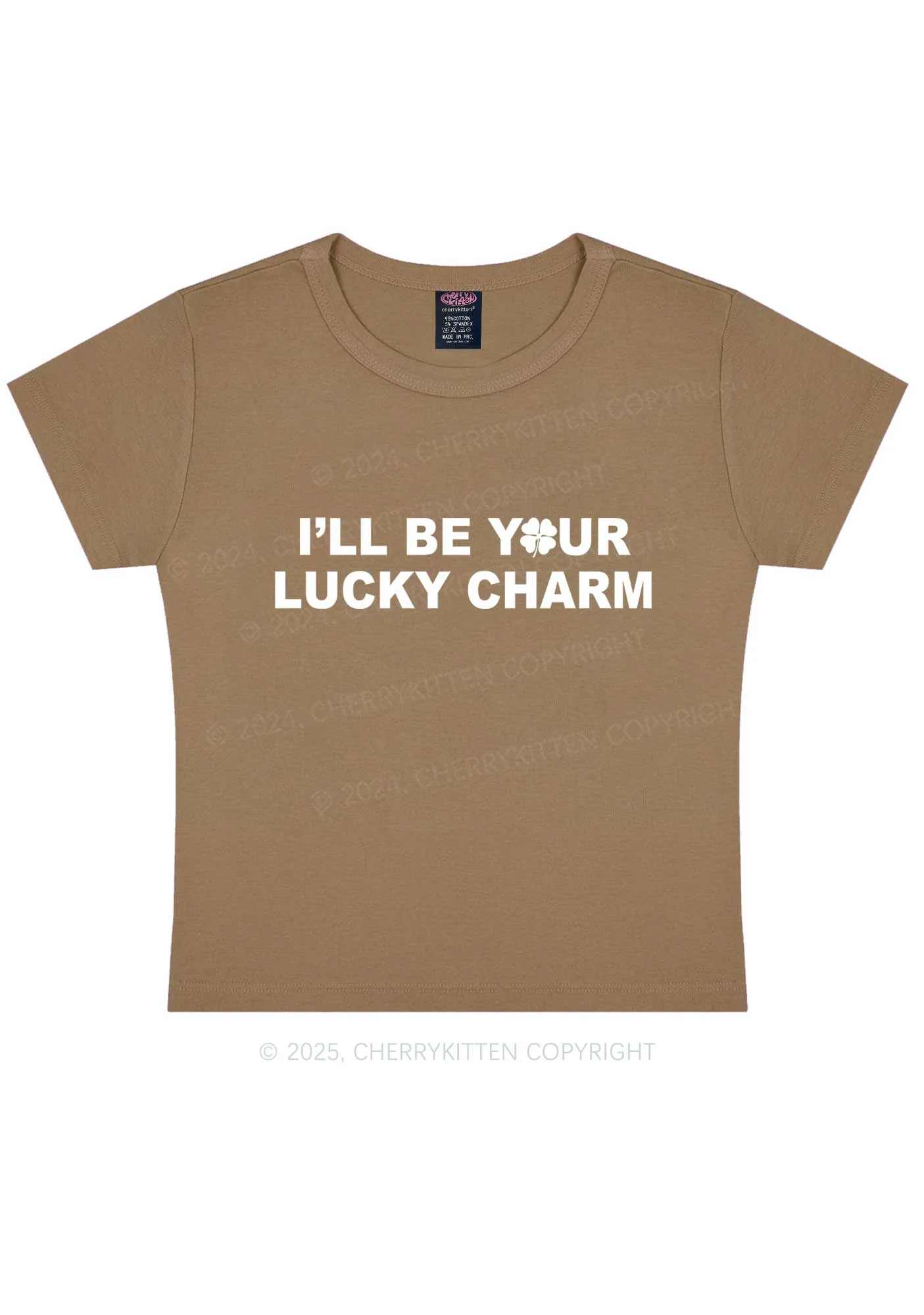 Be Your Lucky Charm St Patricks Y2K Baby Tee Cherrykitten - Image 11