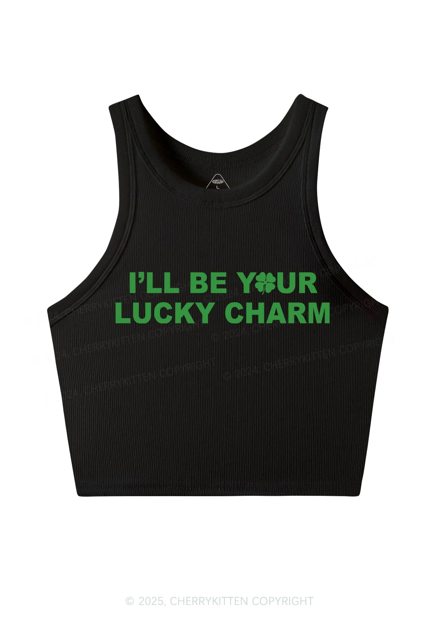 Be Your Lucky Charm St Patricks Y2K Crop Tank Top Cherrykitten - Image 4
