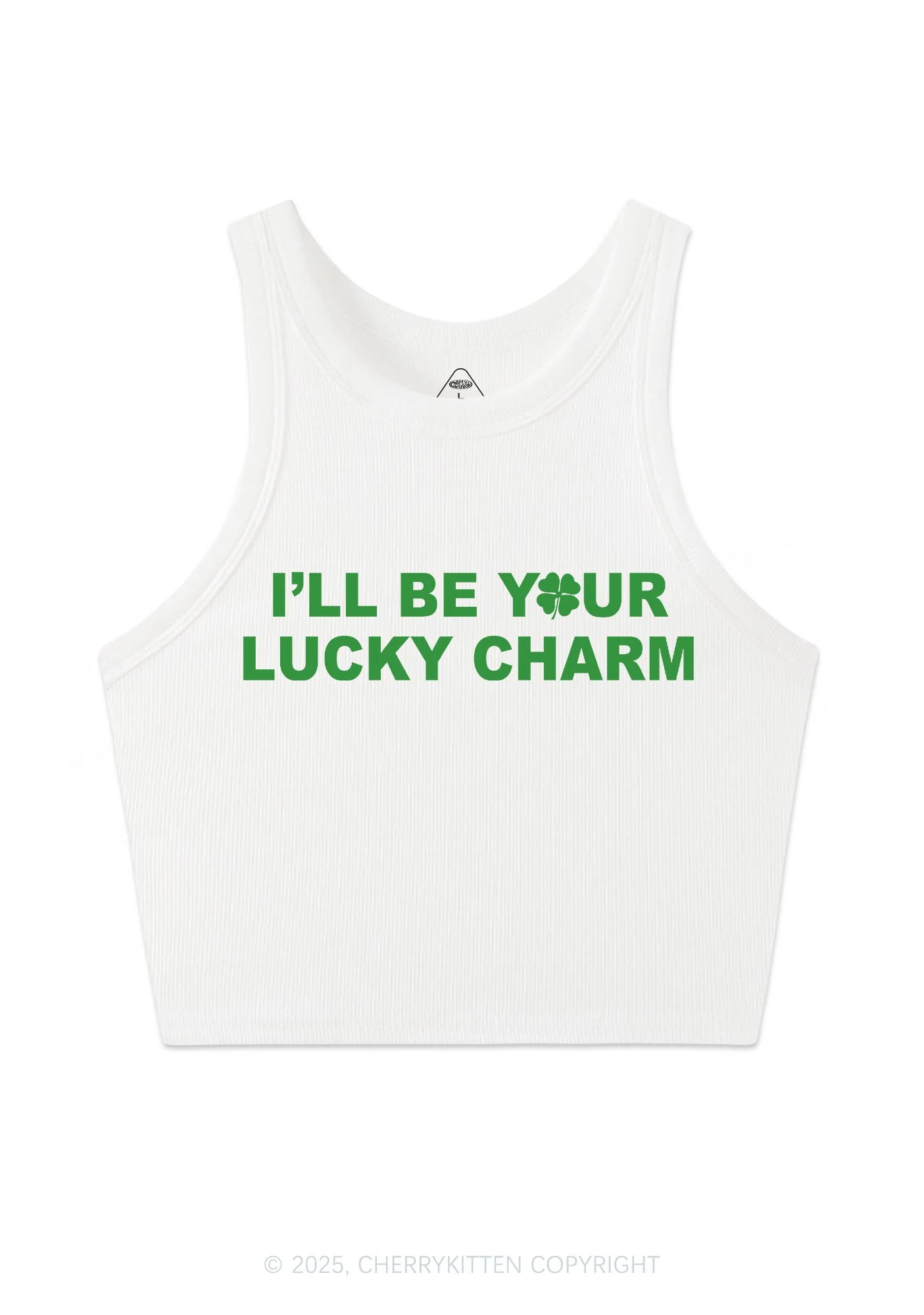 Be Your Lucky Charm St Patricks Y2K Crop Tank Top Cherrykitten - Image 5