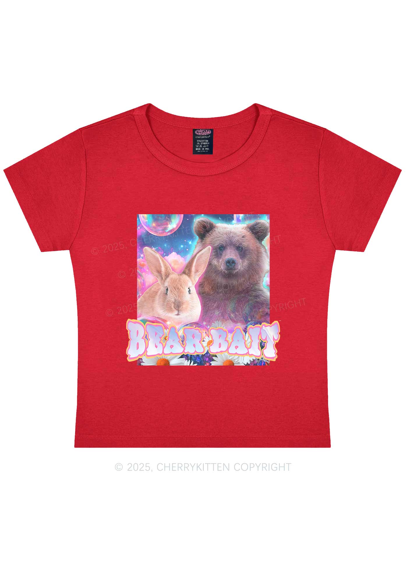 Bear Bait Pride Y2K Baby Tee Cherrykitten - Image 10