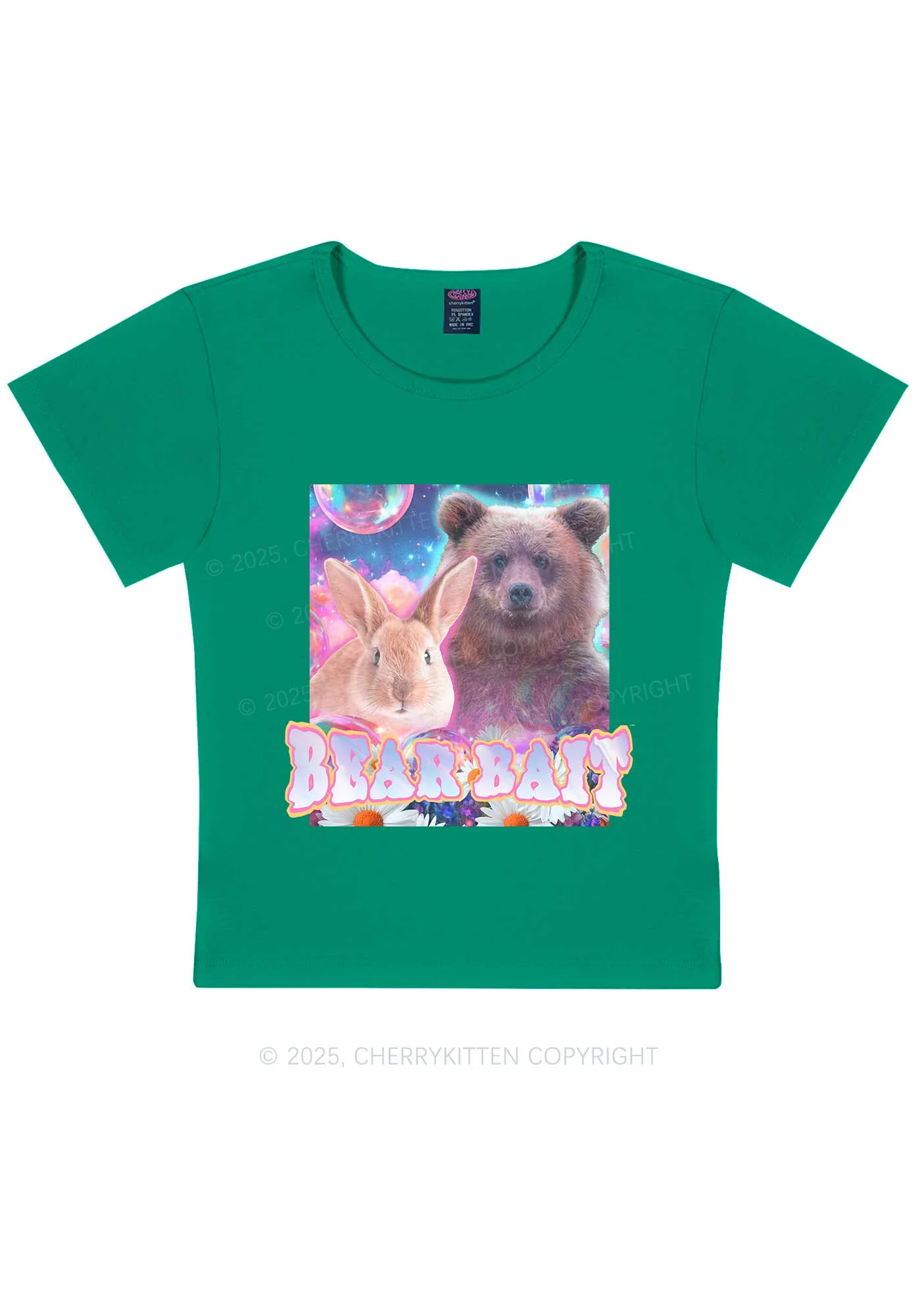 Bear Bait Pride Y2K Baby Tee Cherrykitten - Image 13