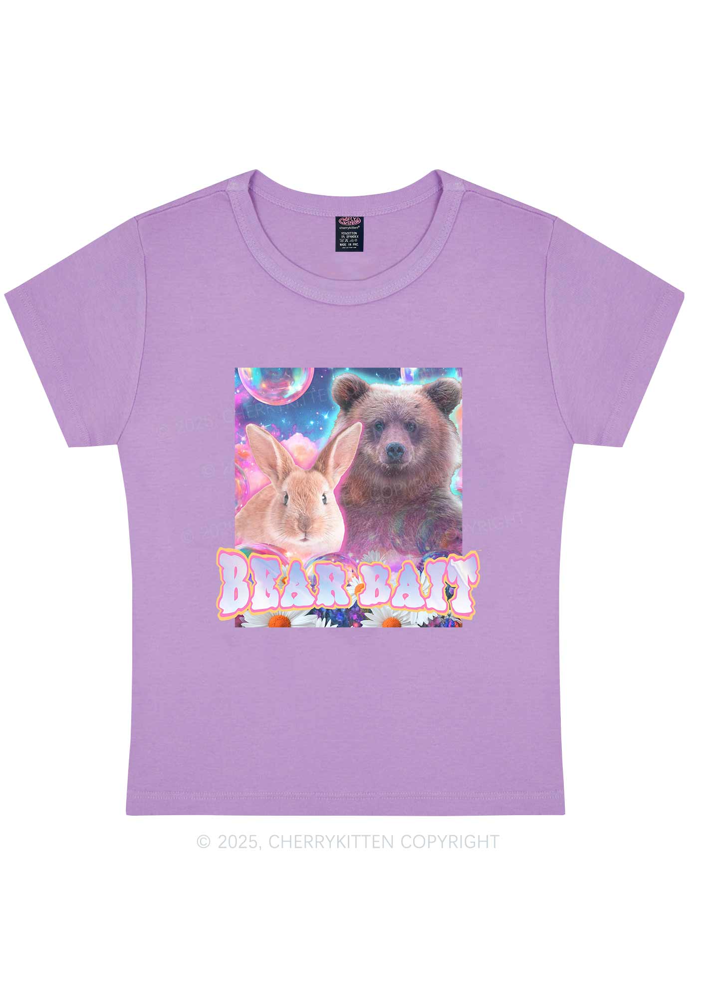 Bear Bait Pride Y2K Baby Tee Cherrykitten - Image 5