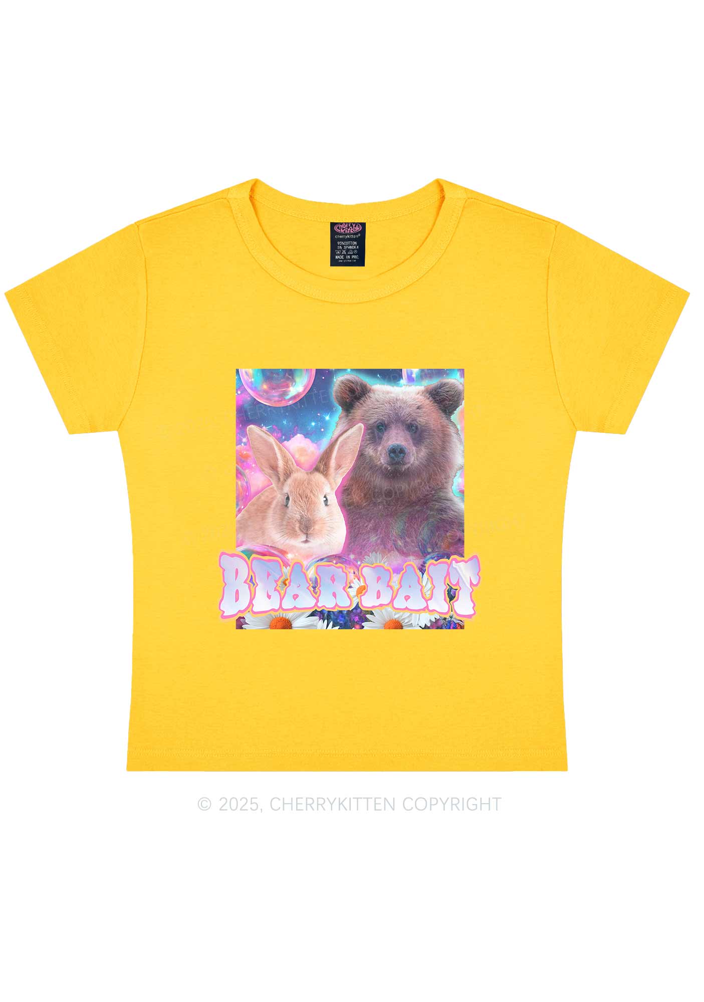 Bear Bait Pride Y2K Baby Tee Cherrykitten - Image 7