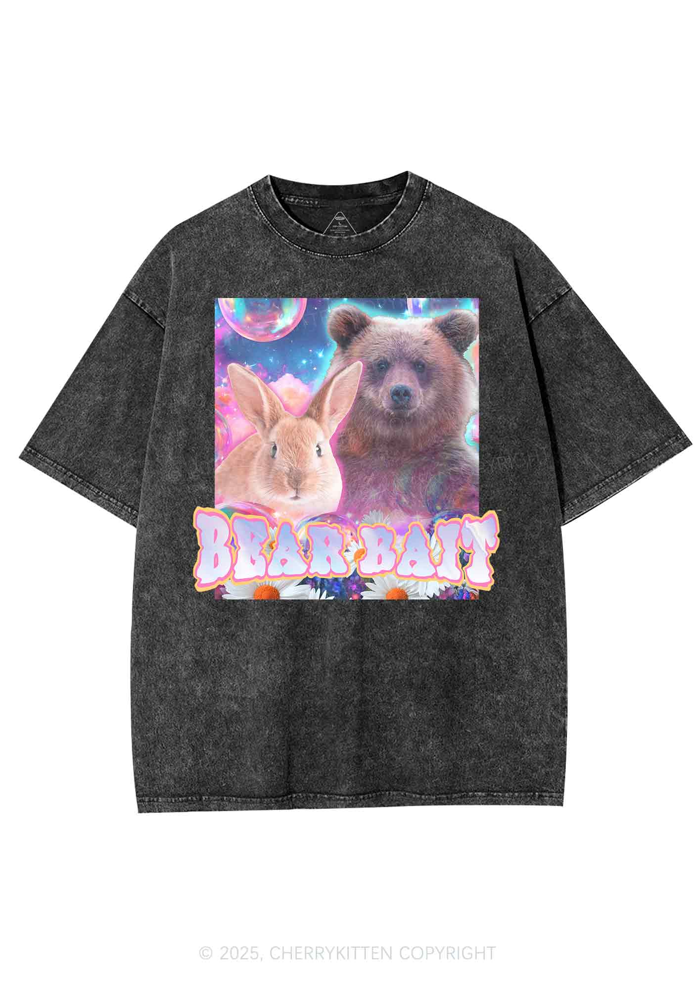 Bear Bait Pride Y2K Shirts Washed Tee Cherrykitten - Image 3
