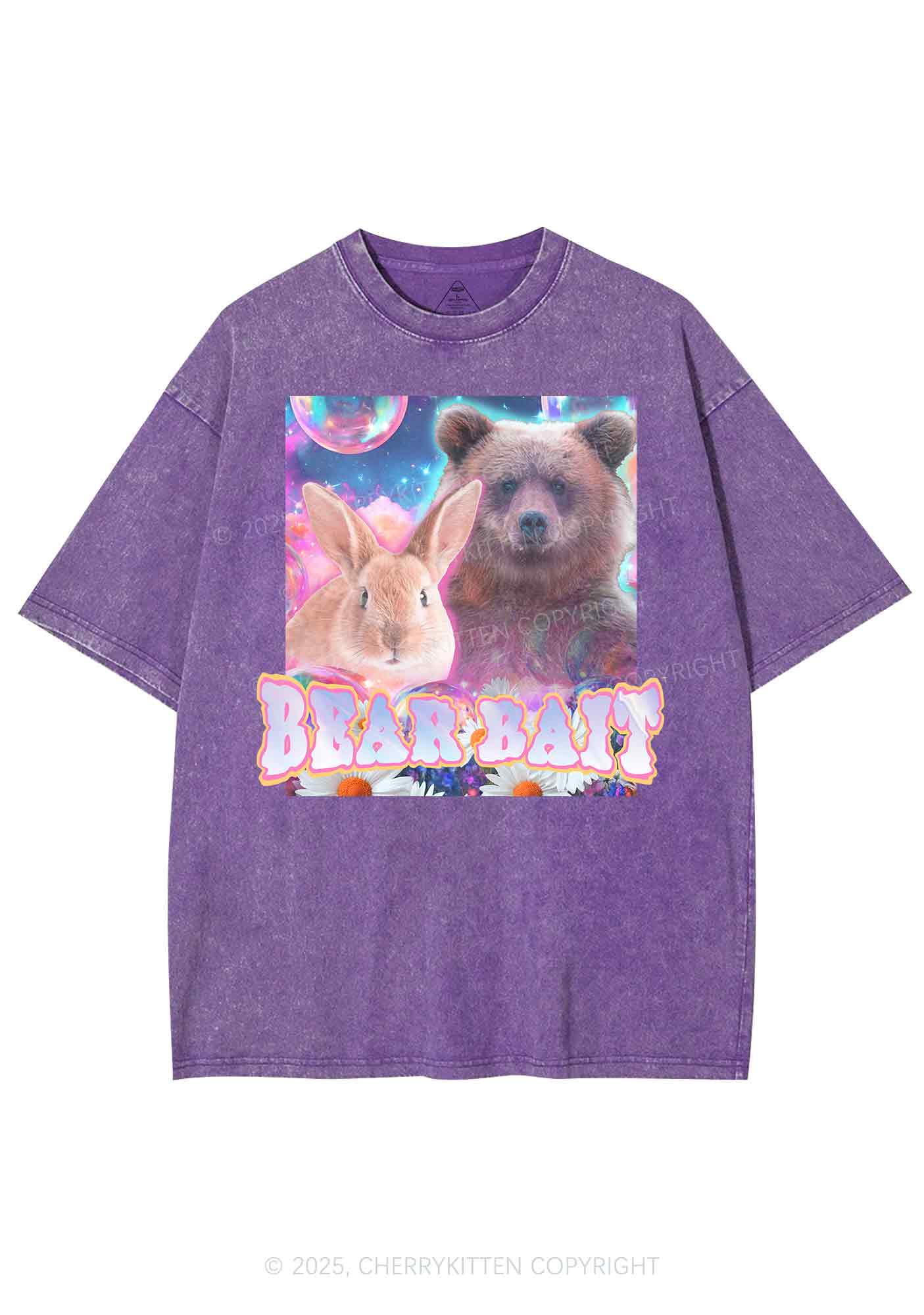 Bear Bait Pride Y2K Shirts Washed Tee Cherrykitten - Image 4