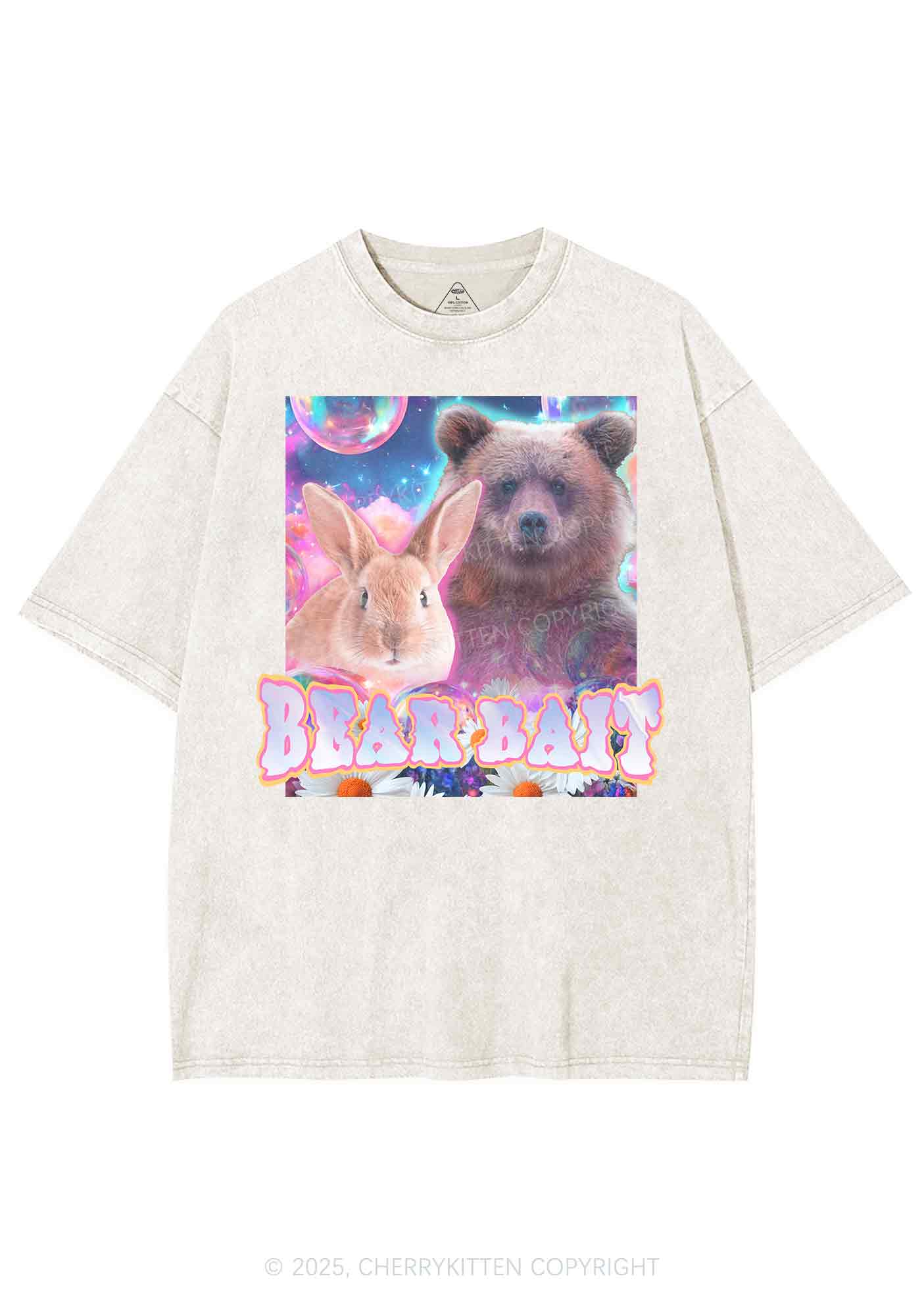 Bear Bait Pride Y2K Shirts Washed Tee Cherrykitten - Image 5
