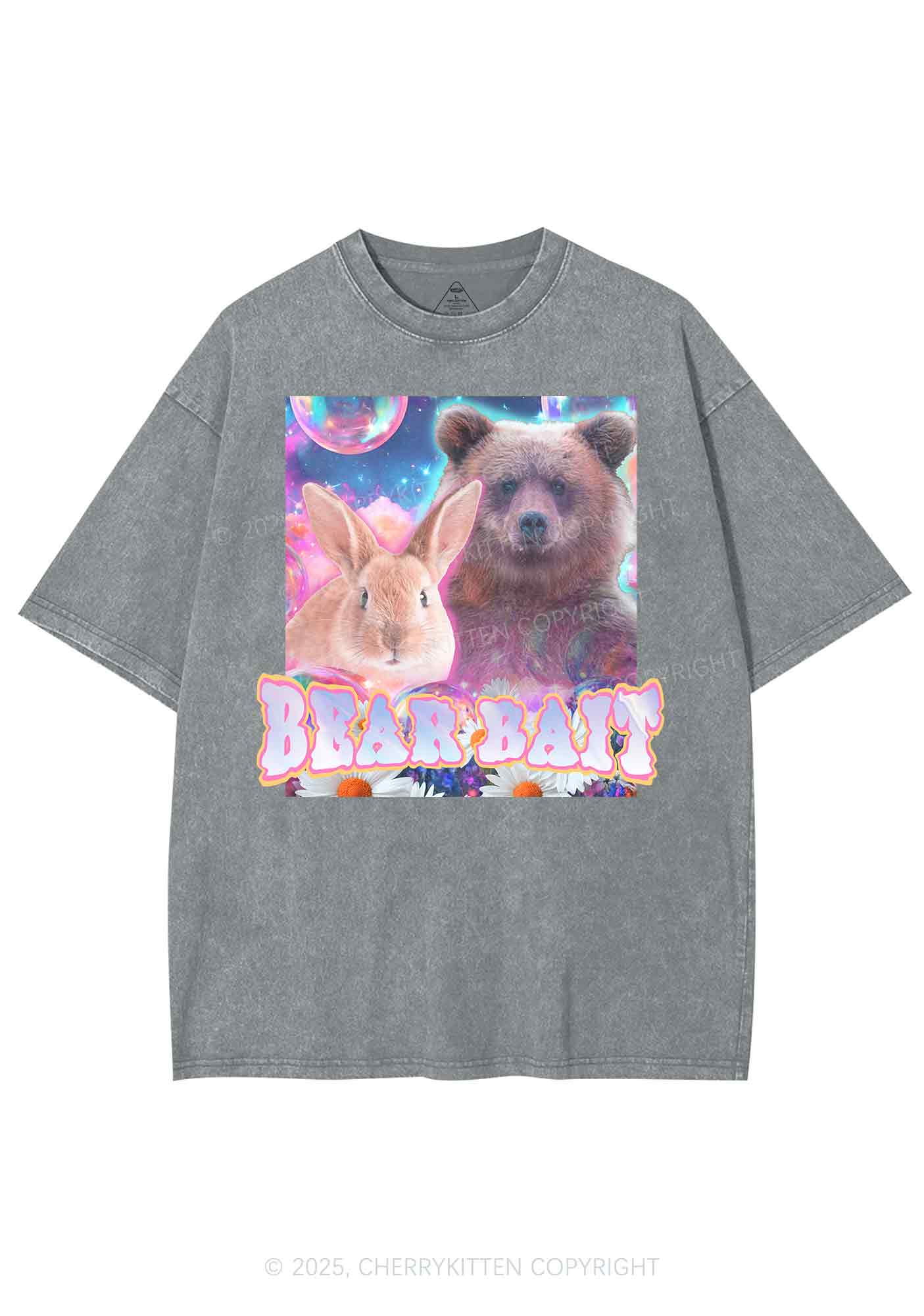 Bear Bait Pride Y2K Shirts Washed Tee Cherrykitten - Image 6
