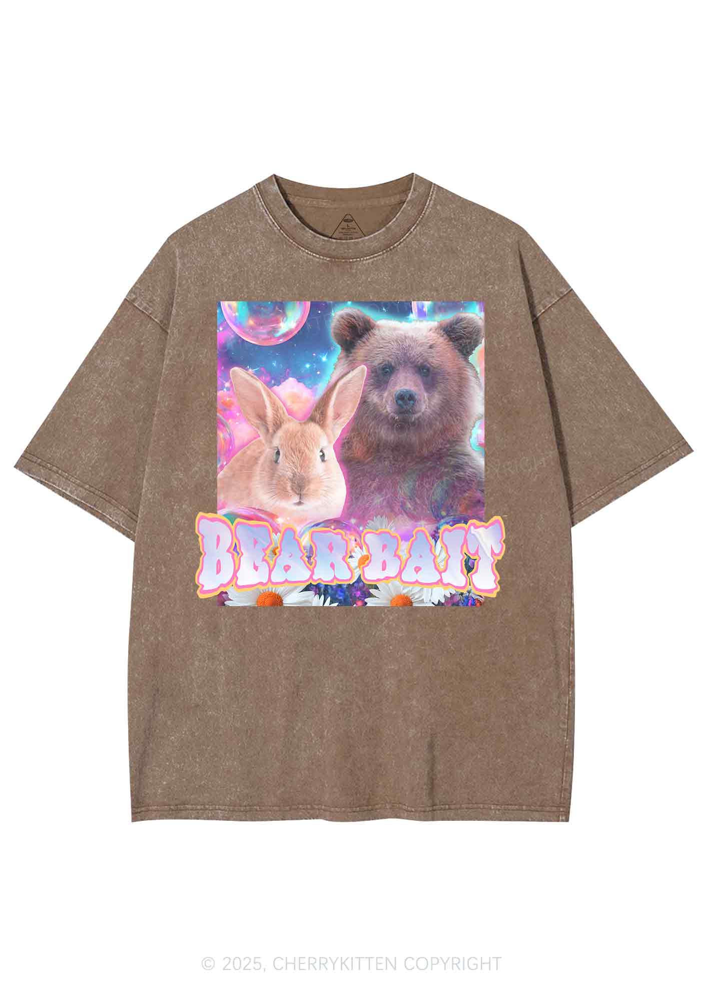 Bear Bait Pride Y2K Shirts Washed Tee Cherrykitten - Image 7
