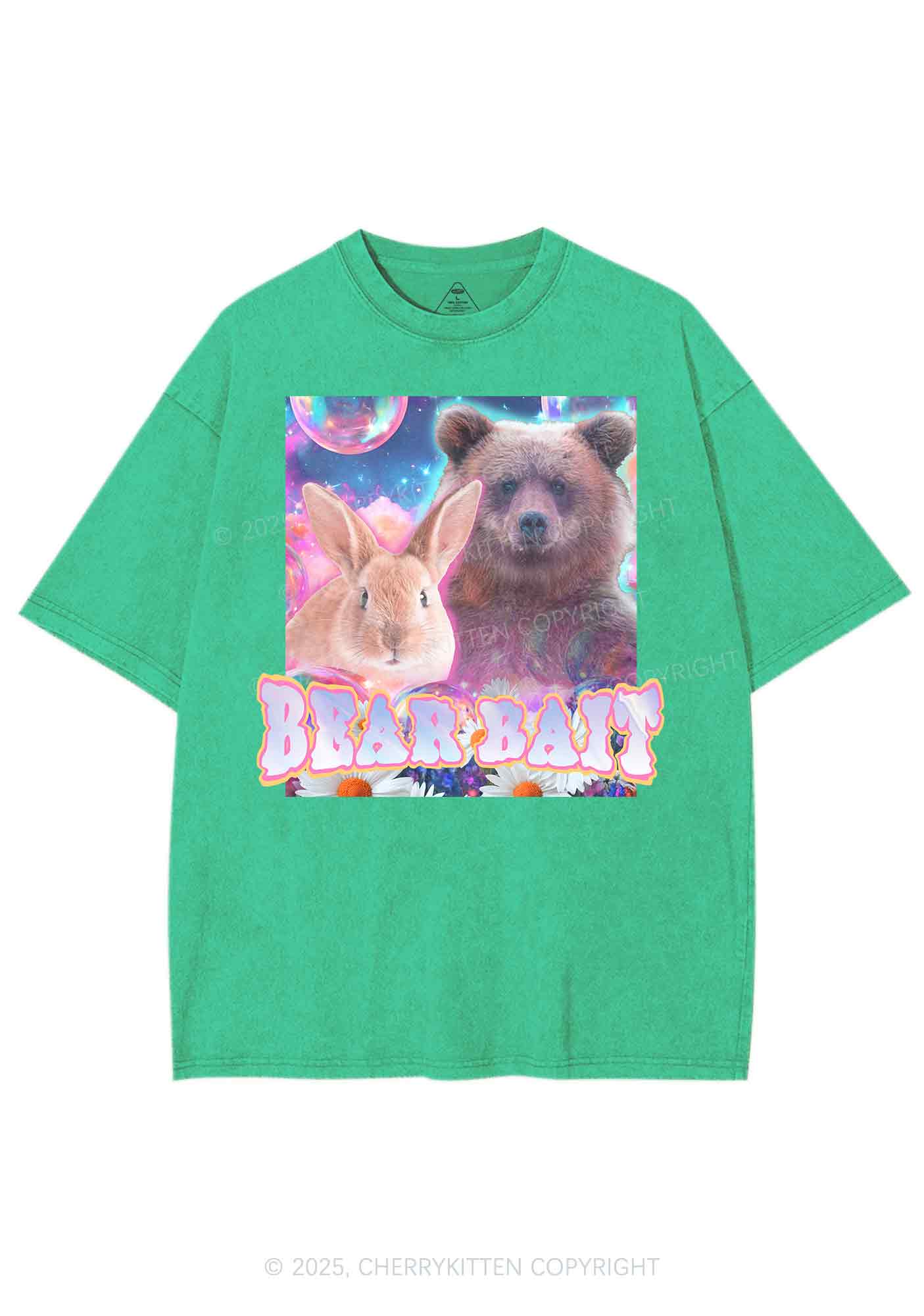 Bear Bait Pride Y2K Shirts Washed Tee Cherrykitten - Image 8