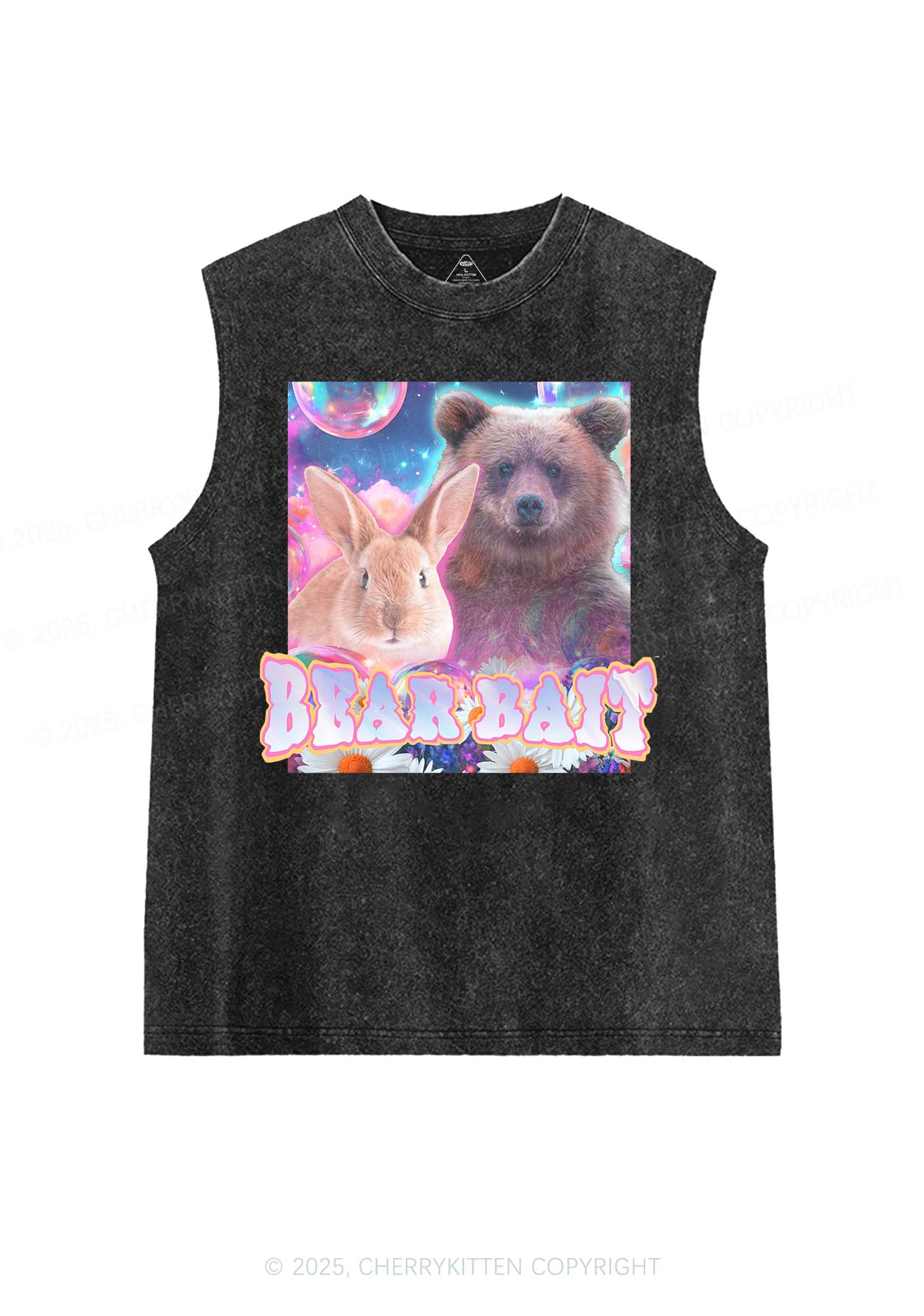 Bear Bait Pride Y2K Washed Muscle Tank Cherrykitten - Image 3