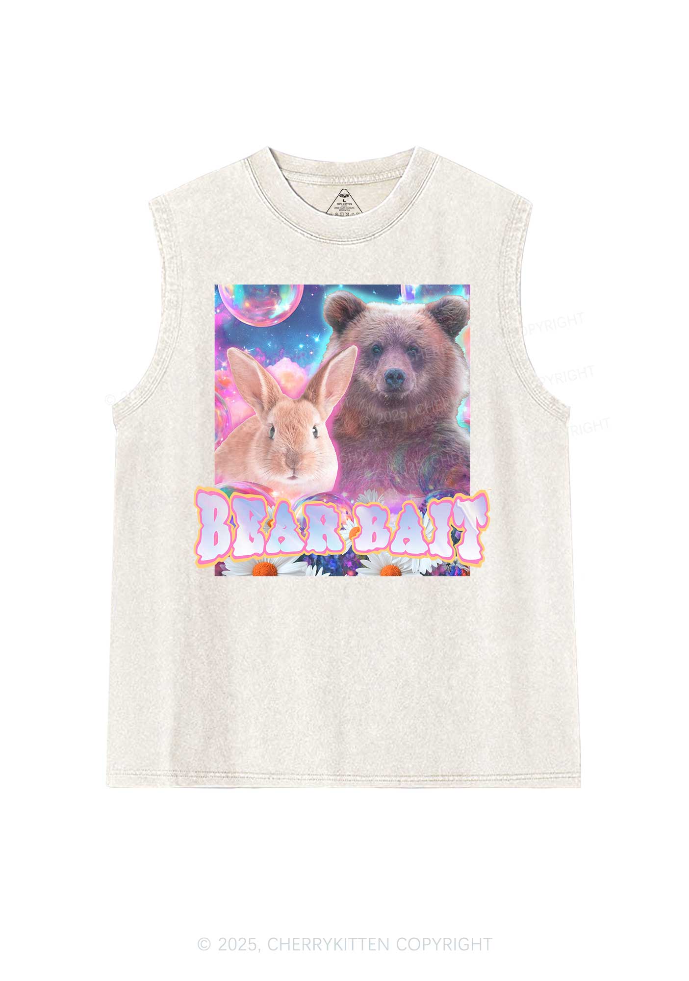 Bear Bait Pride Y2K Washed Muscle Tank Cherrykitten - Image 4