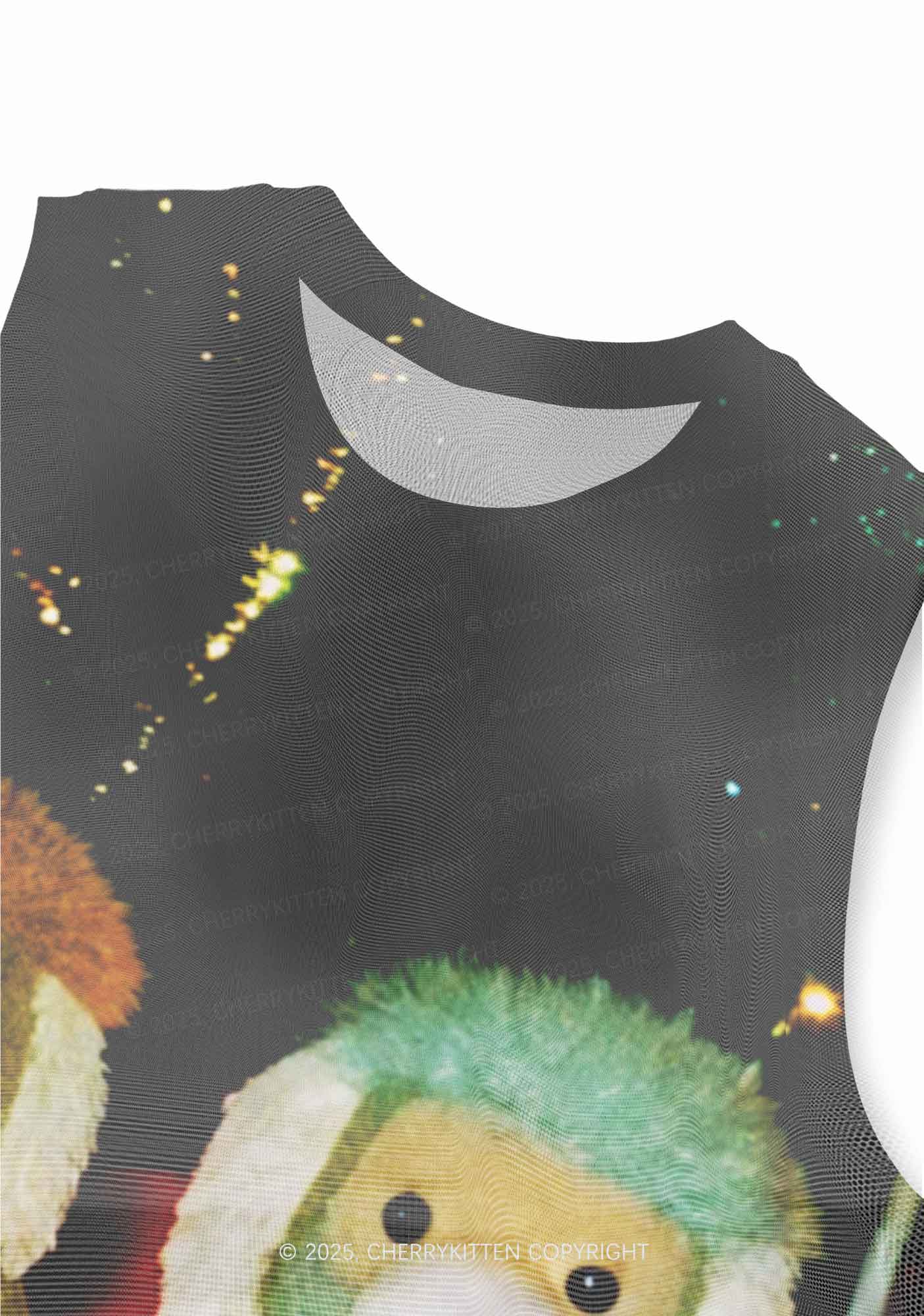 Bear Friends Y2K Mesh Muscle Tank Cherrykitten - Image 2