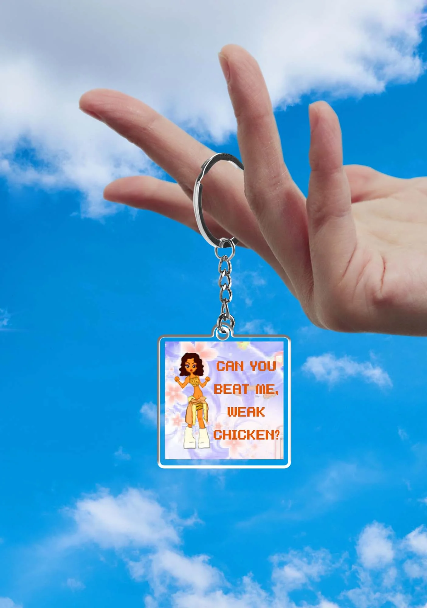 Beat Me Weak Chicken 1Pc Y2K Keychain Cherrykitten - Image 2