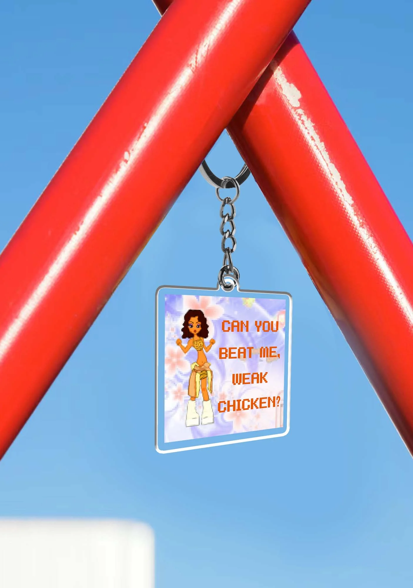 Beat Me Weak Chicken 1Pc Y2K Keychain Cherrykitten - Image 3