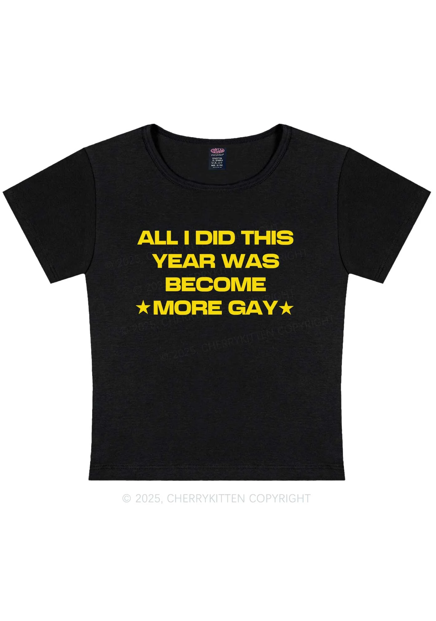 Become More Gay Pride Y2K Baby Tee Cherrykitten - Image 4
