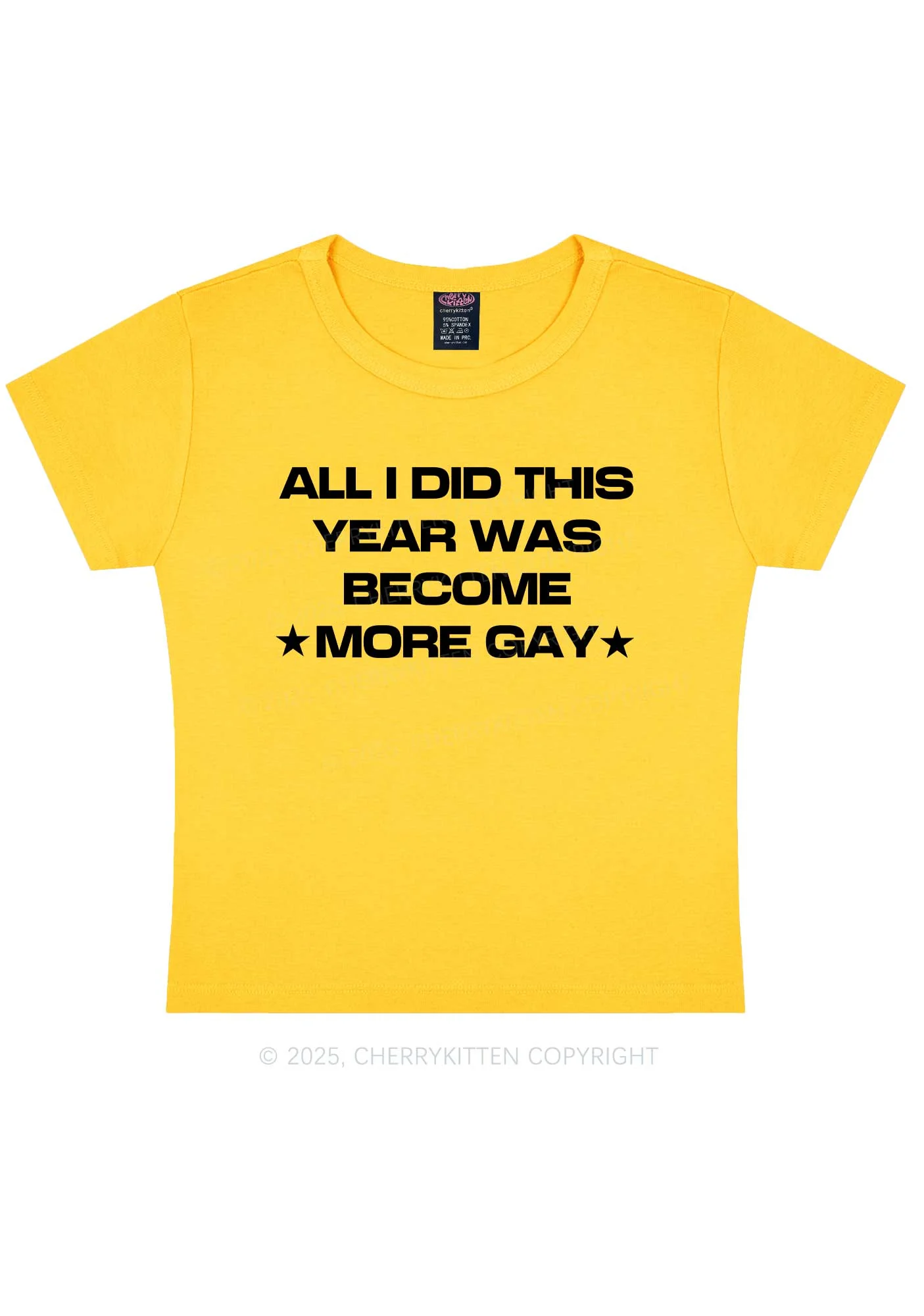 Become More Gay Pride Y2K Baby Tee Cherrykitten - Image 5
