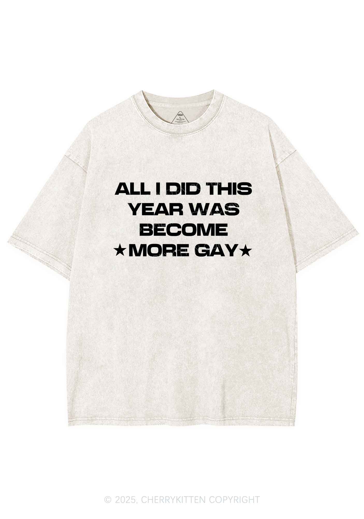 Become More Gay Pride Y2K Shirts Washed Tee Cherrykitten - Image 5