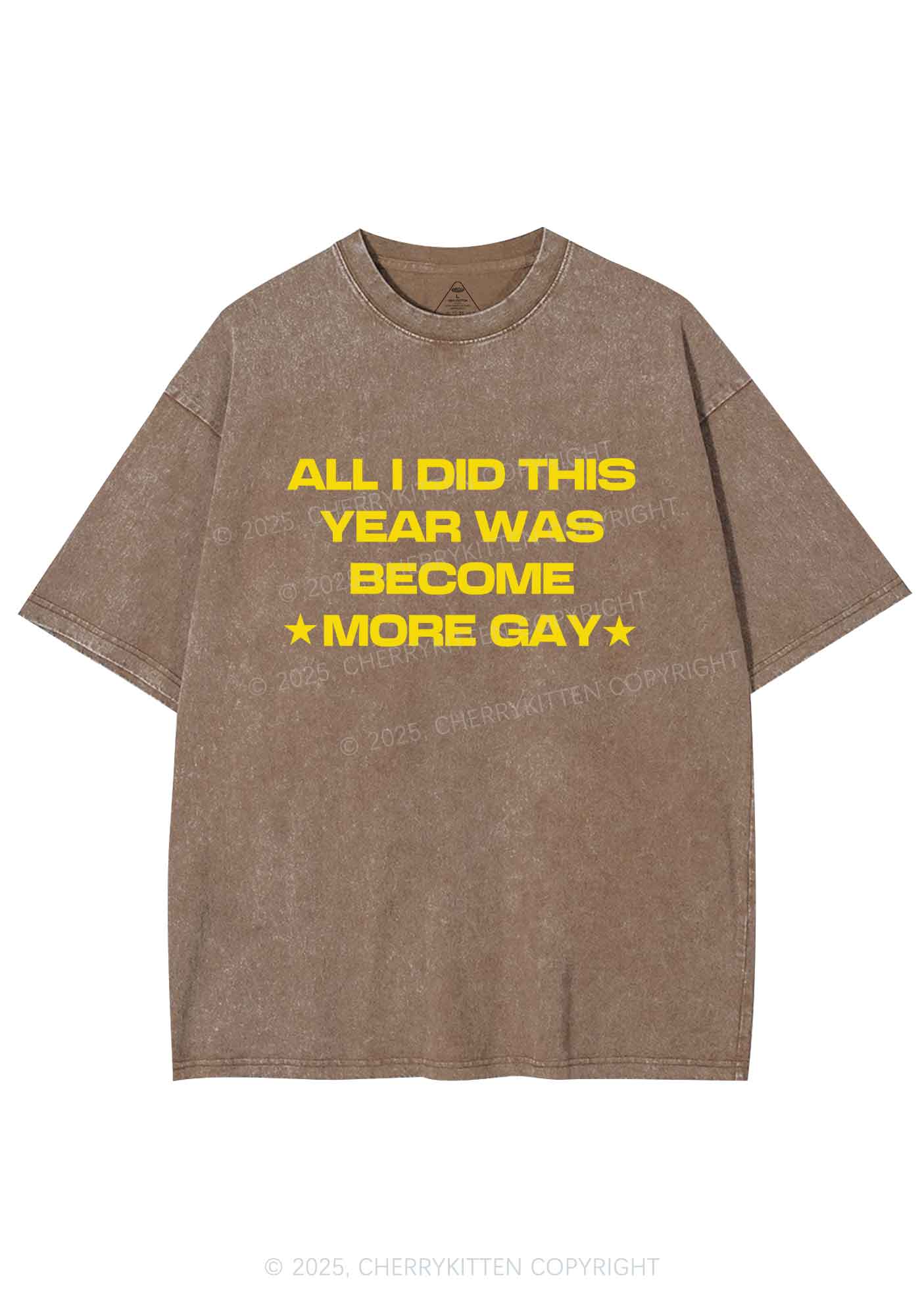 Become More Gay Pride Y2K Shirts Washed Tee Cherrykitten - Image 6